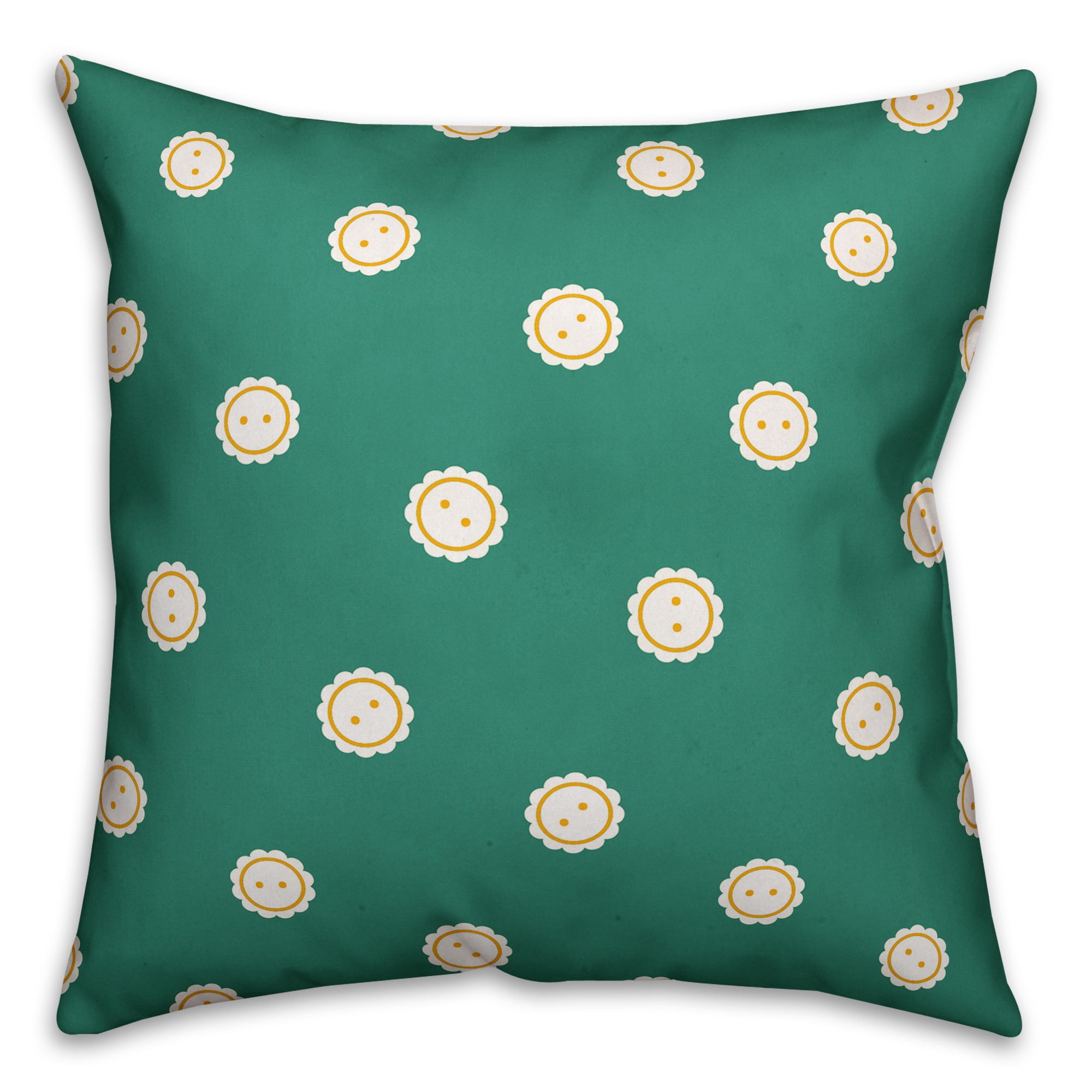 Blue Button Pattern Pillow