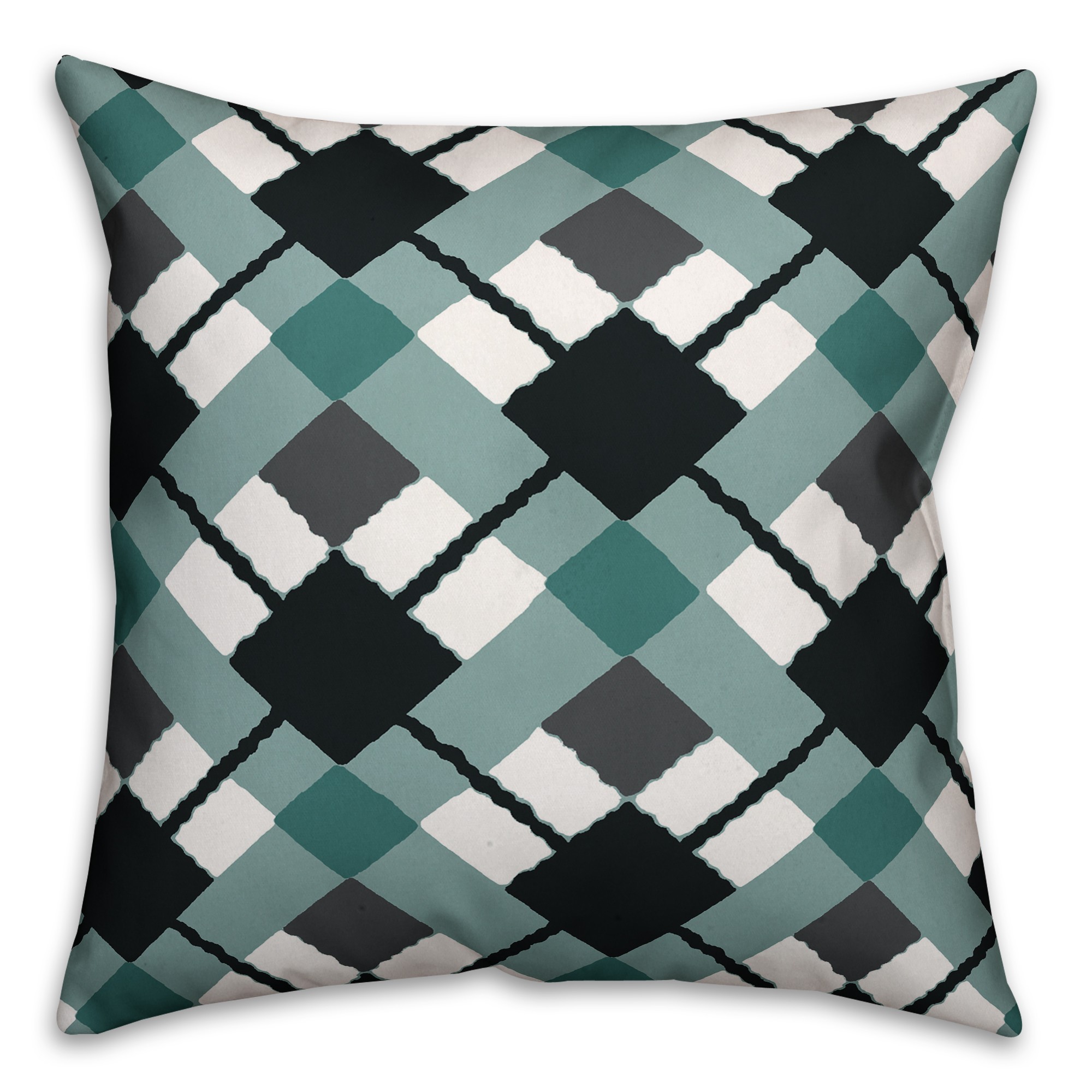 Blue Argyle Pillow