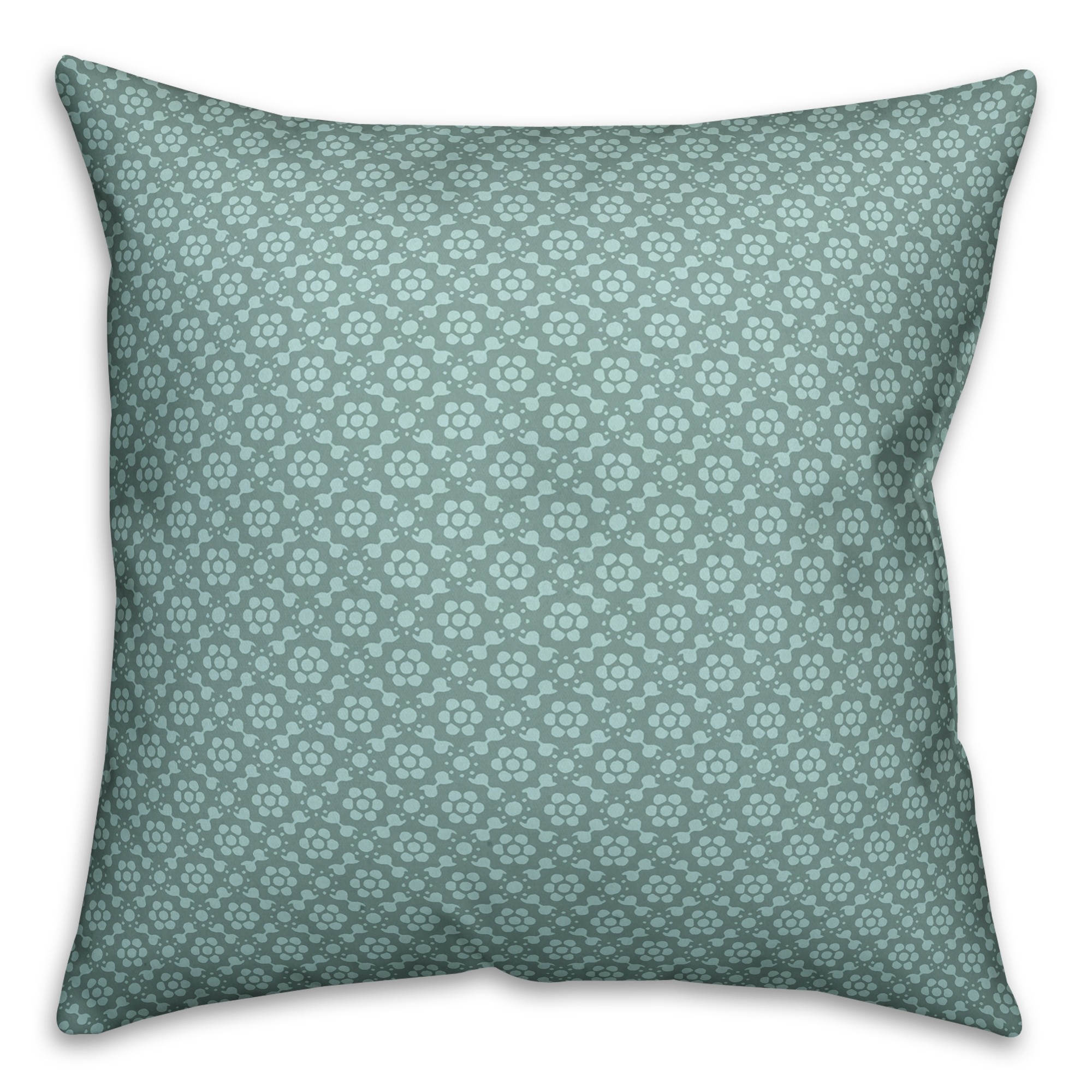 Blue Floral Pattern Pillow
