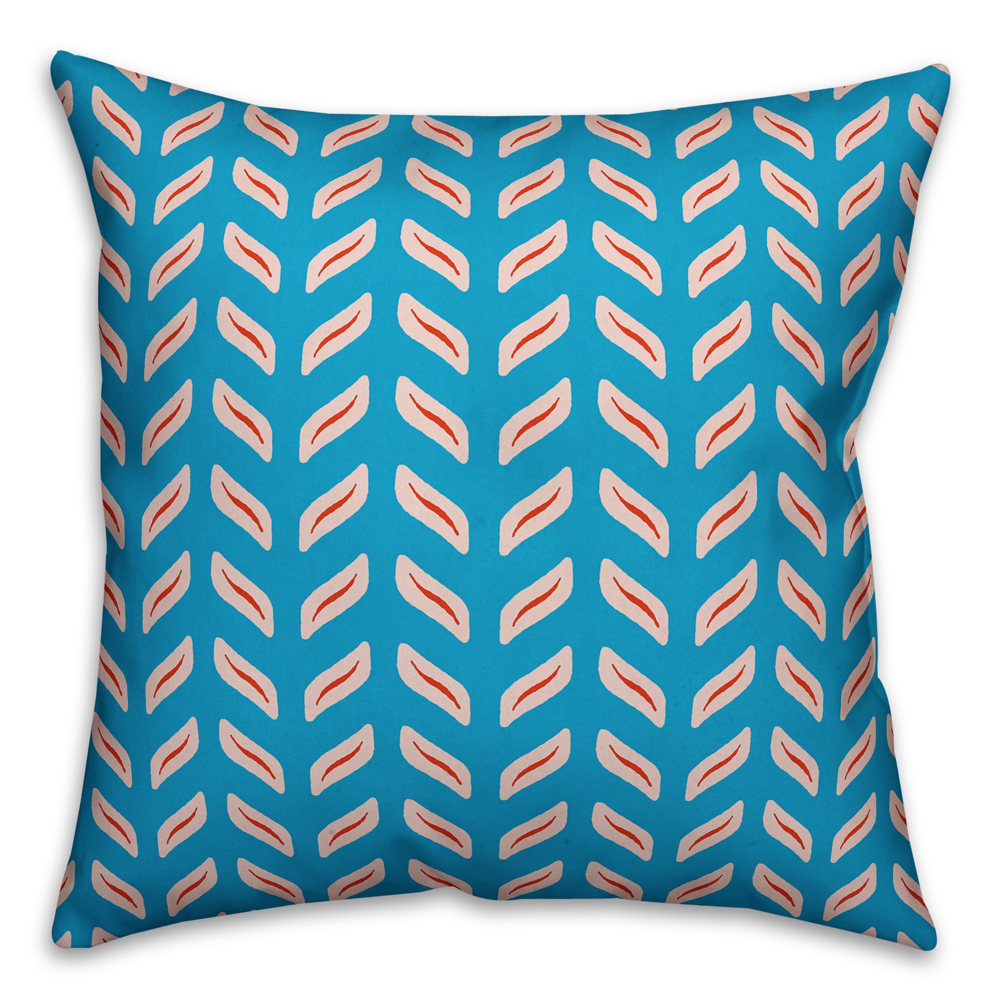 Tire Track Pattern in Blue Pillow