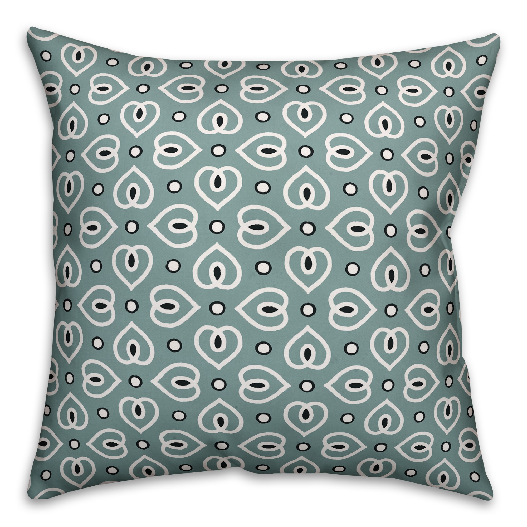 Heart Pattern in Blue Pillow