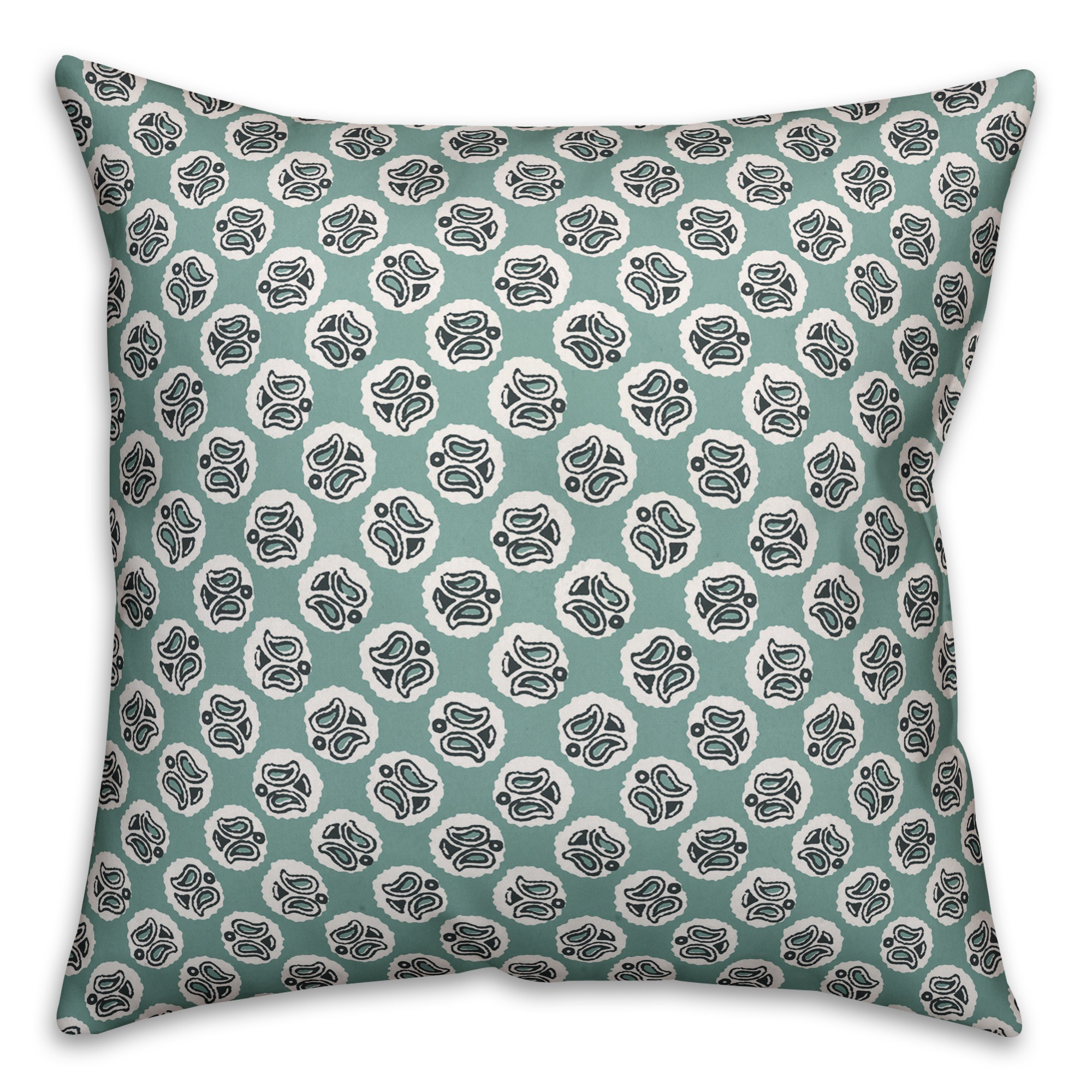 Guardian Angel Pattern in Blue Pillow