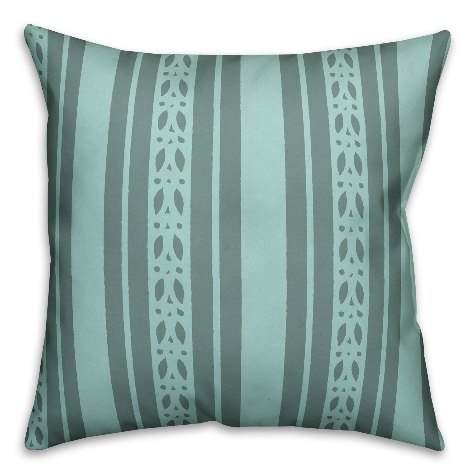 Blue Folk Stripes Pillow Cover