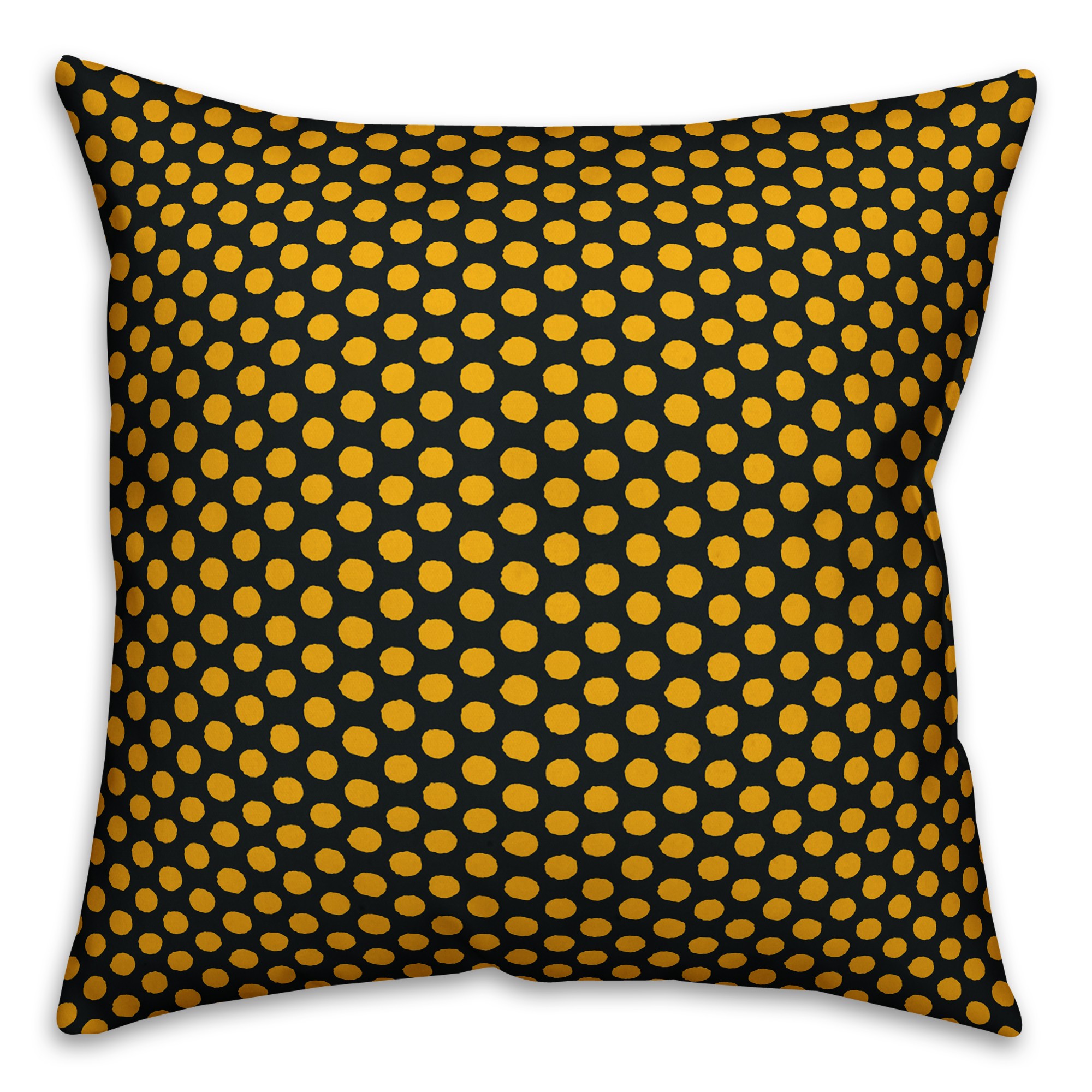 Yellow Pollka Dots Pillow