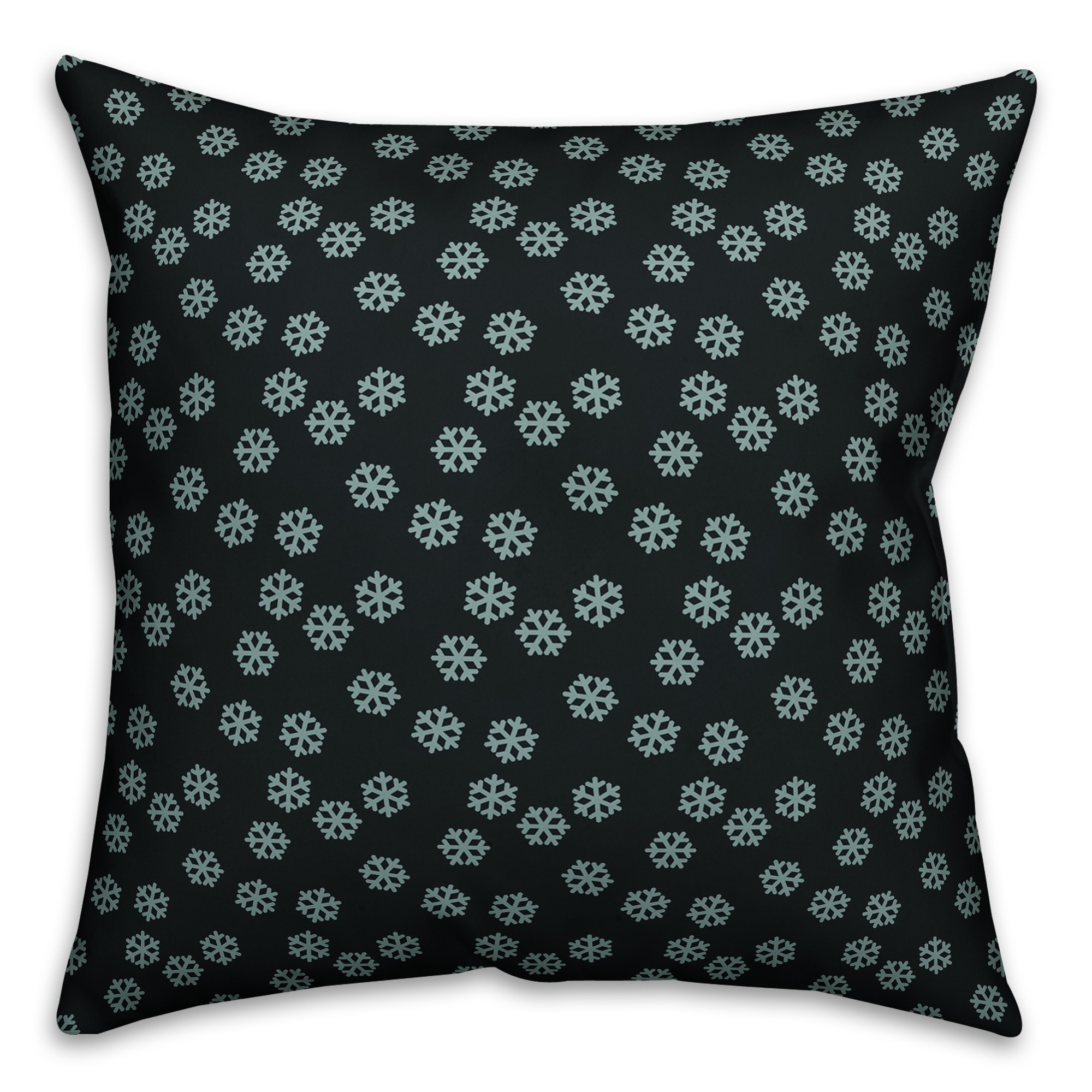 Blue Snowflakes Pattern Pillow