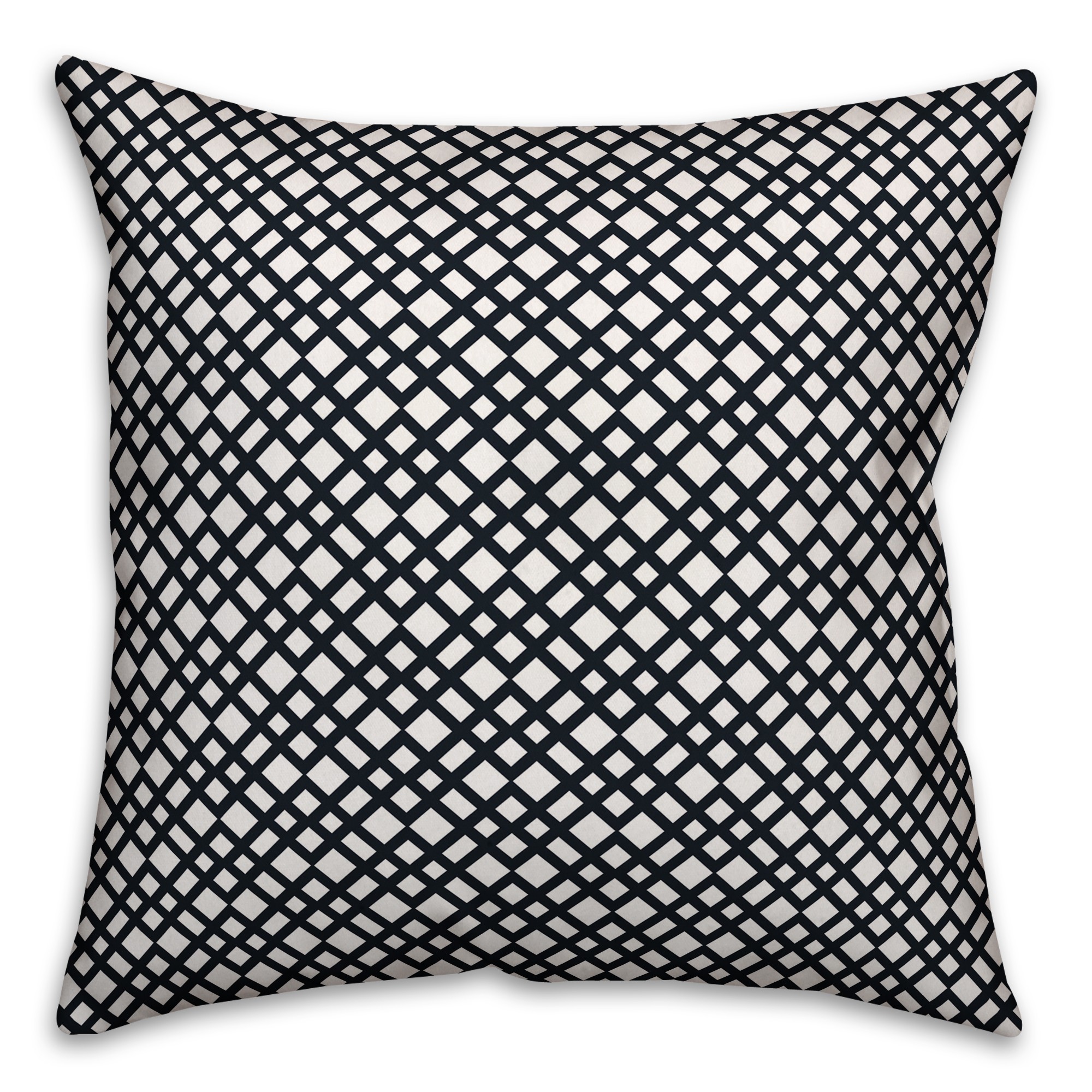 Navy Lattice Pattern Pillow