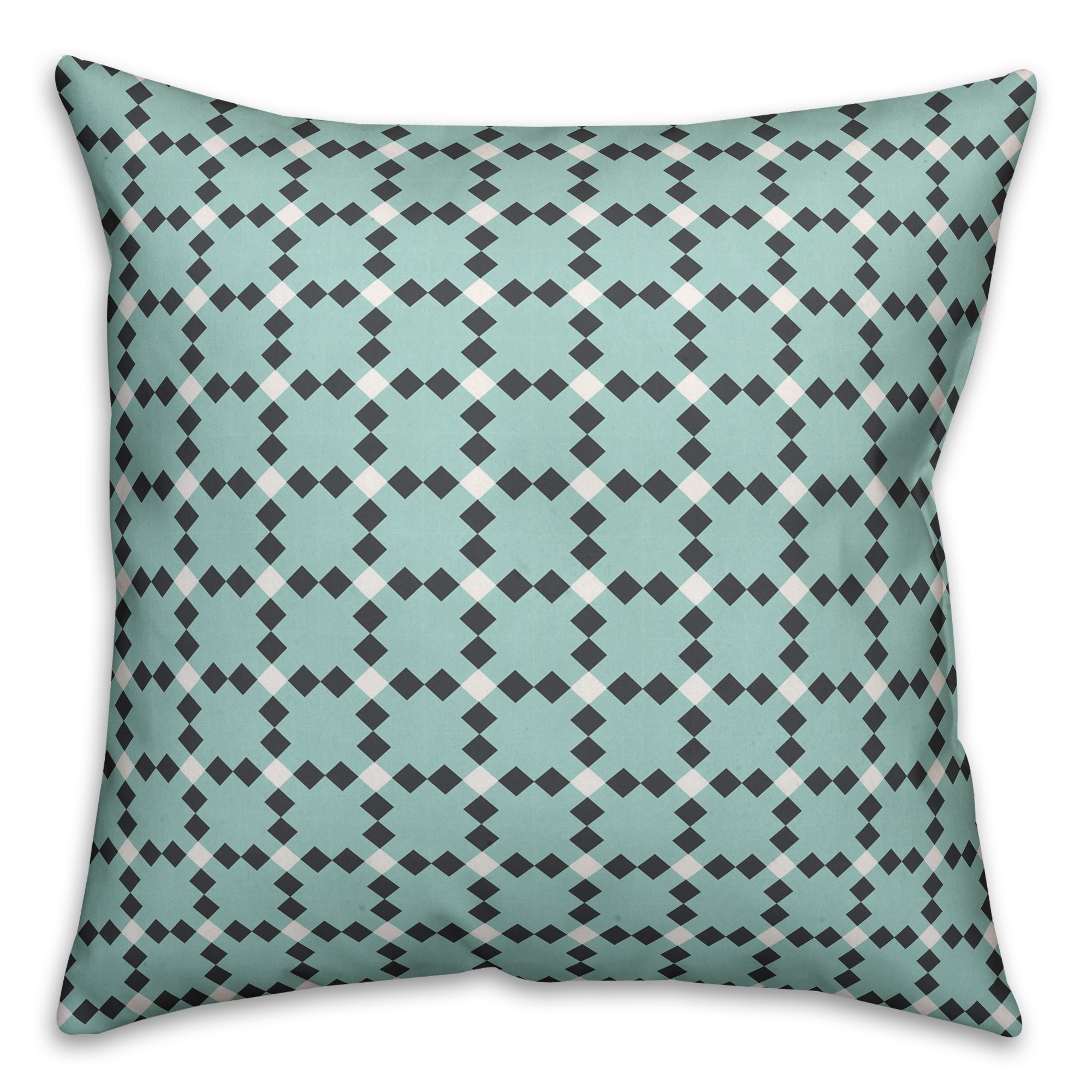 Blue Check Plaid Pillow