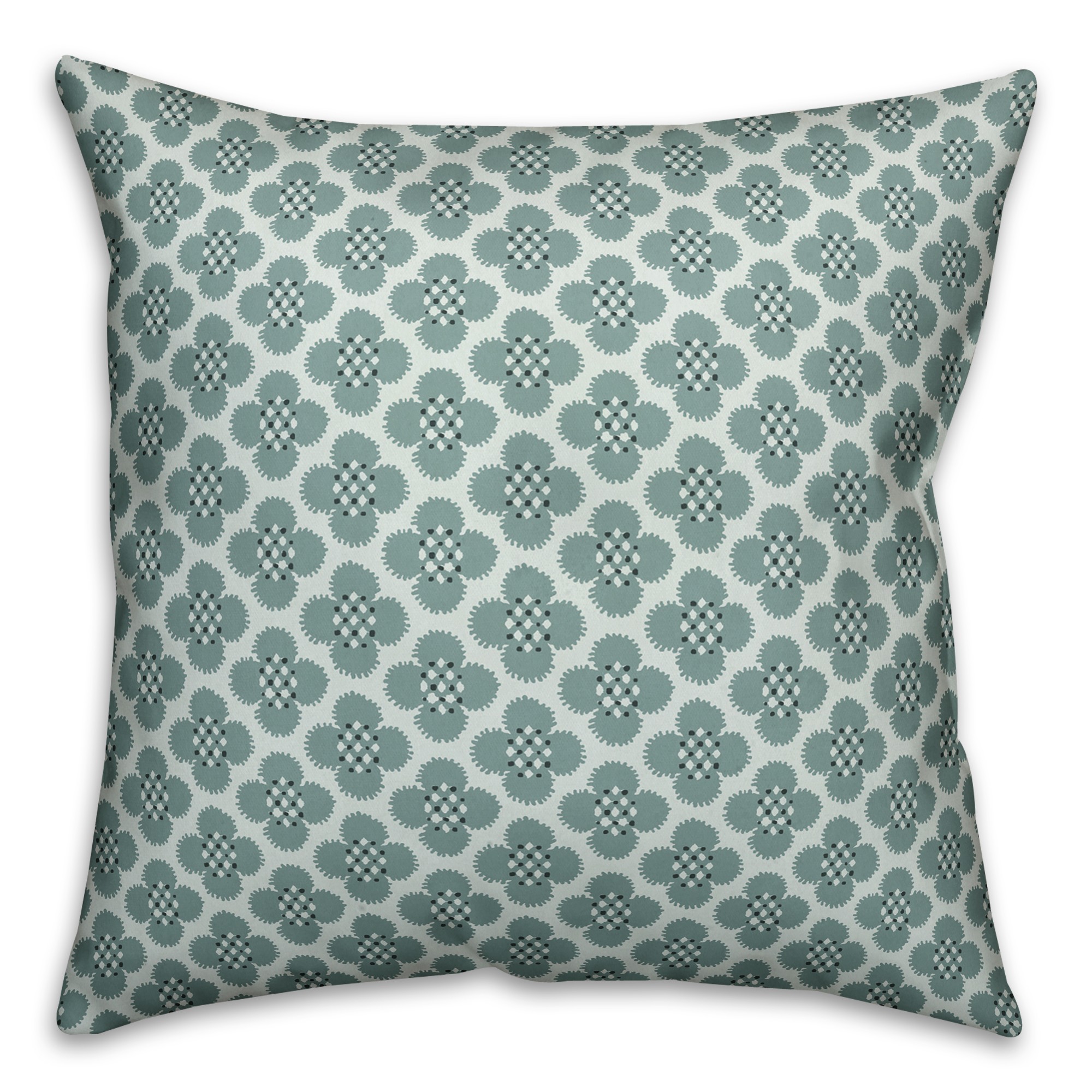 Blue Floral Pattern Pillow