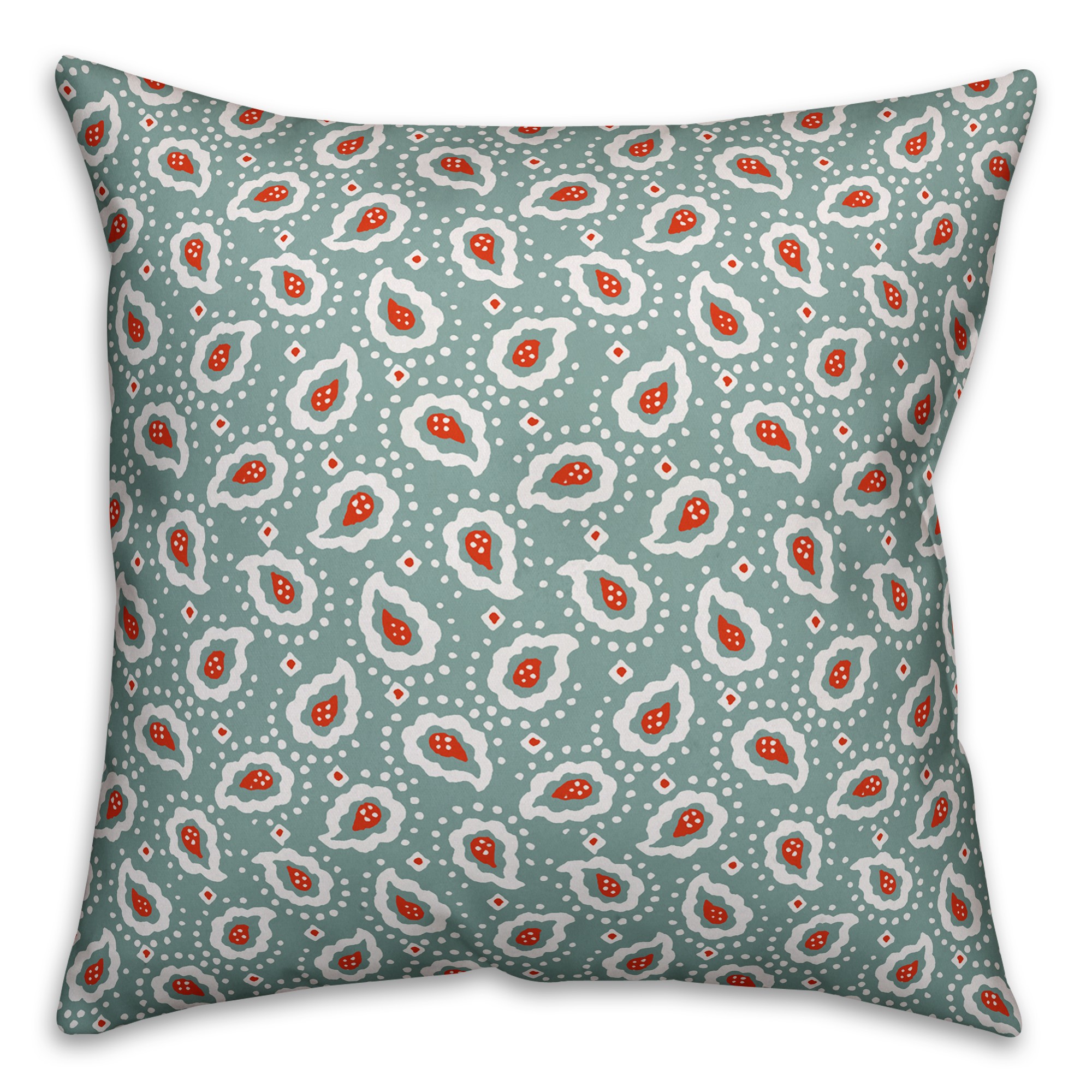 Paisley Pattern in Blue Indoor / Outdoor Pillow