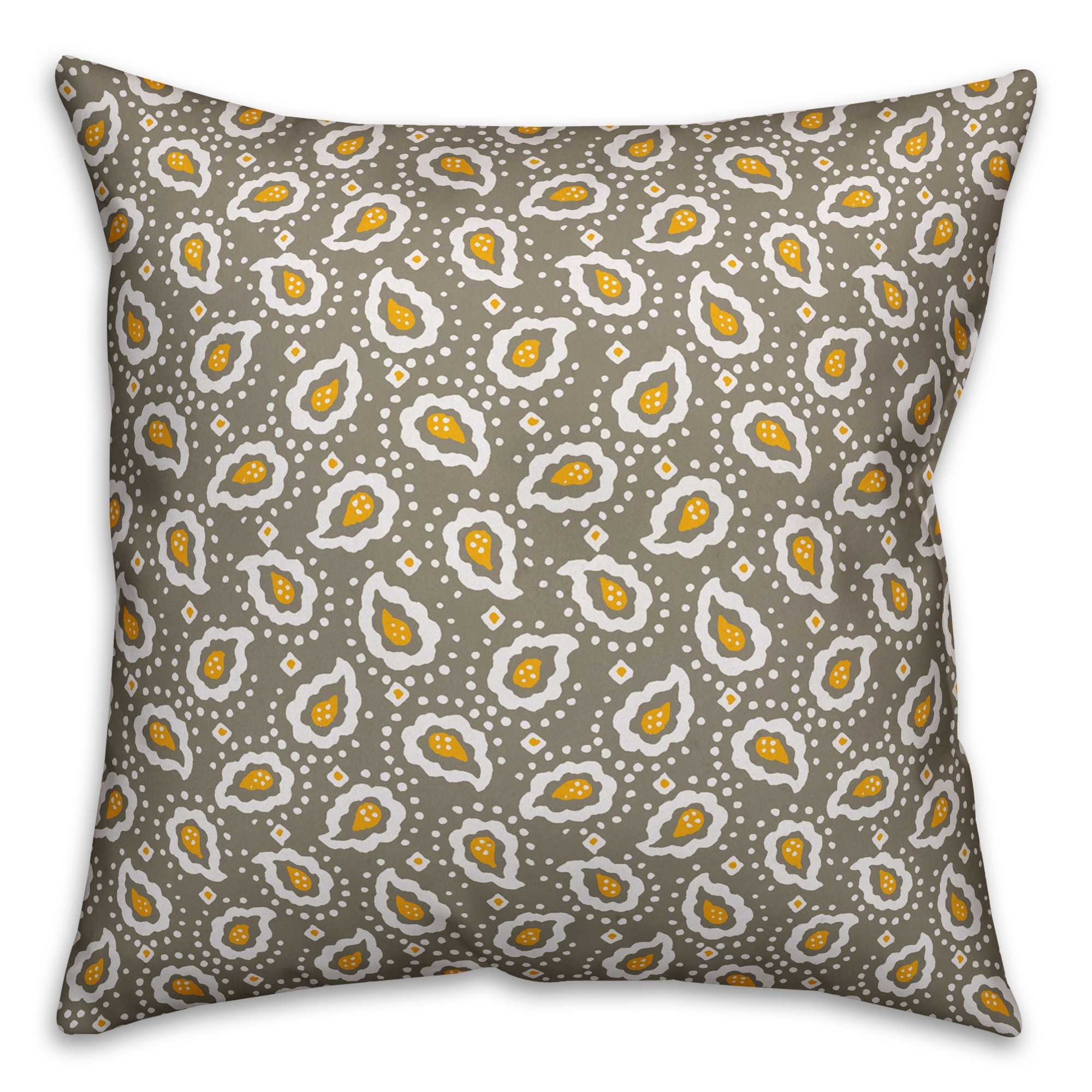 Paisley Pattern in Tan Pillow Cover