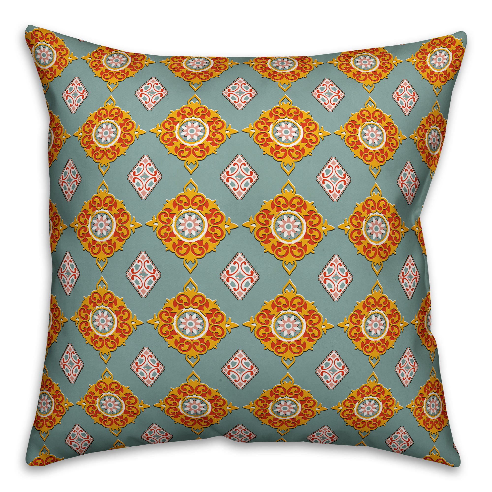 Imperial Pattern in Blue Pillow Cover