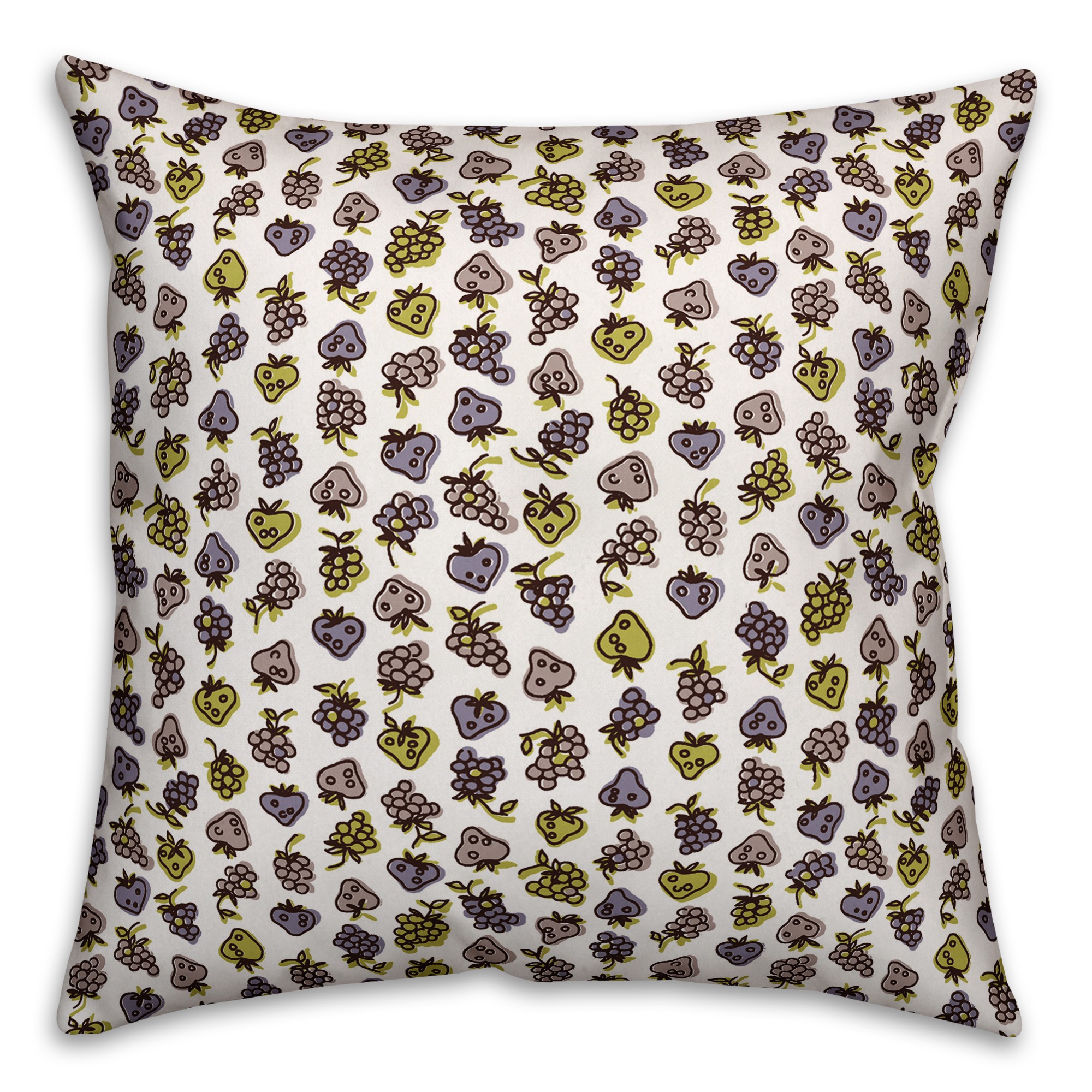 Purple Fruit Pattern Indoor / Outdoor Pillow