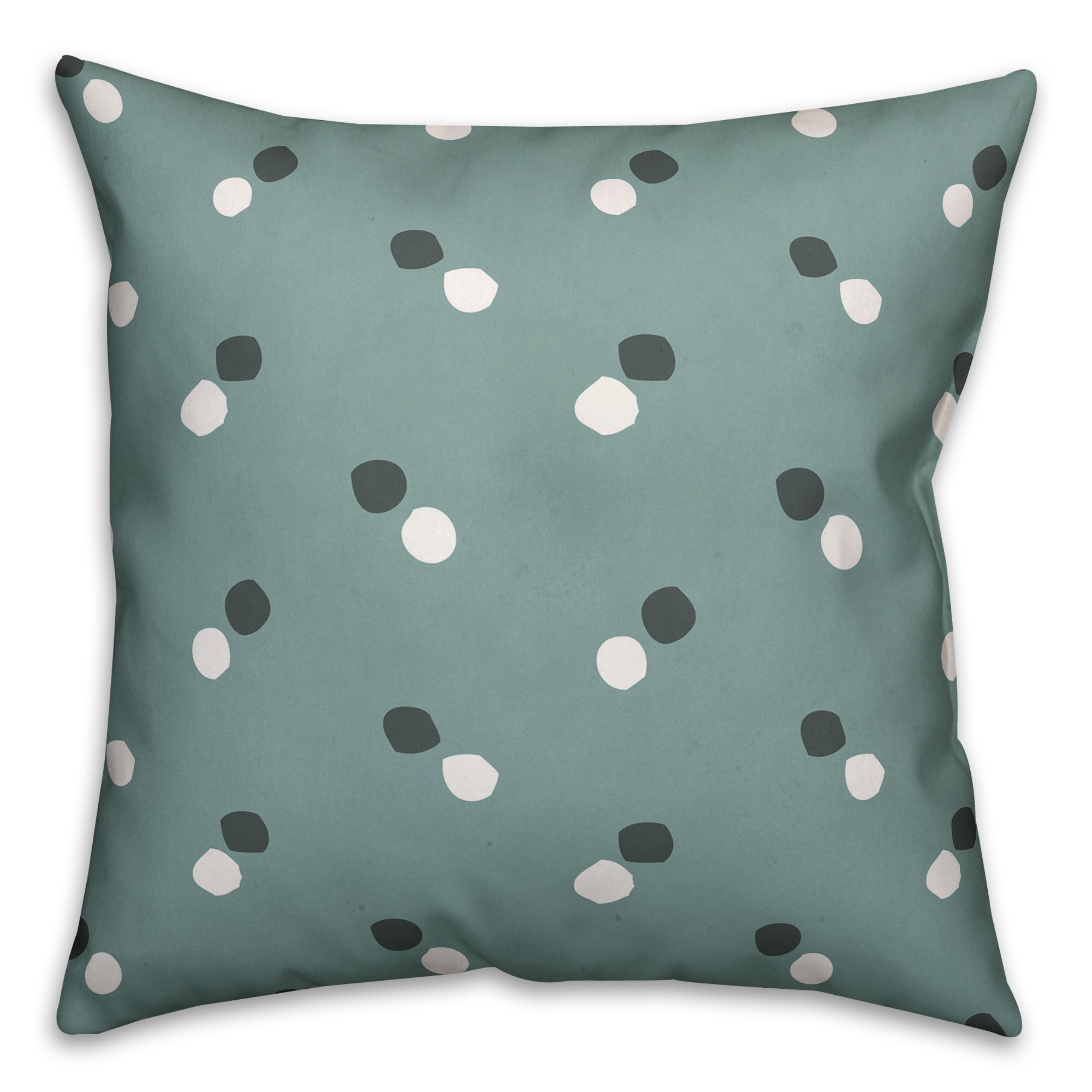 Polka Dots in Blue and White Pillow Cover