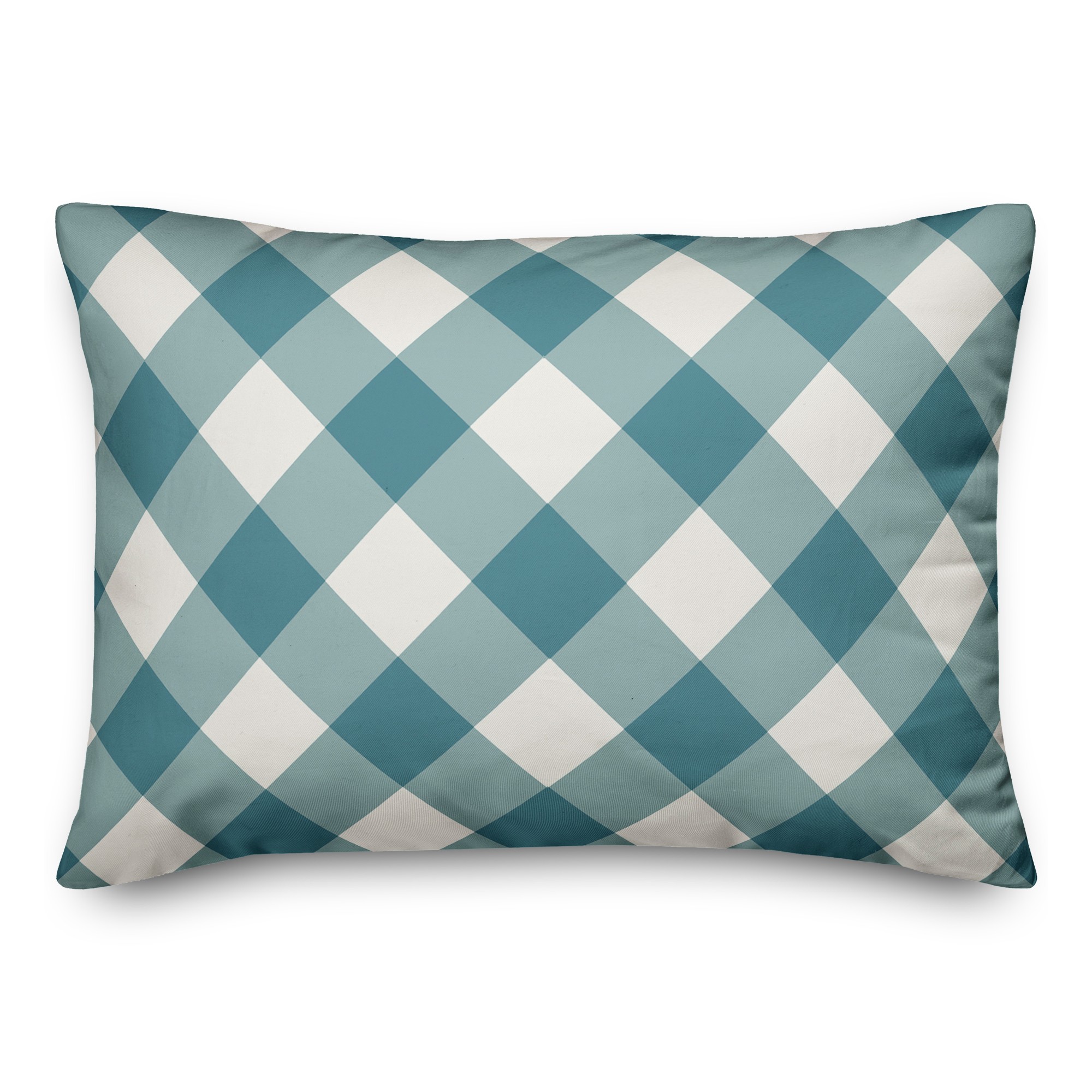 Blue Plaid 14x20 Spun Poly Pillow