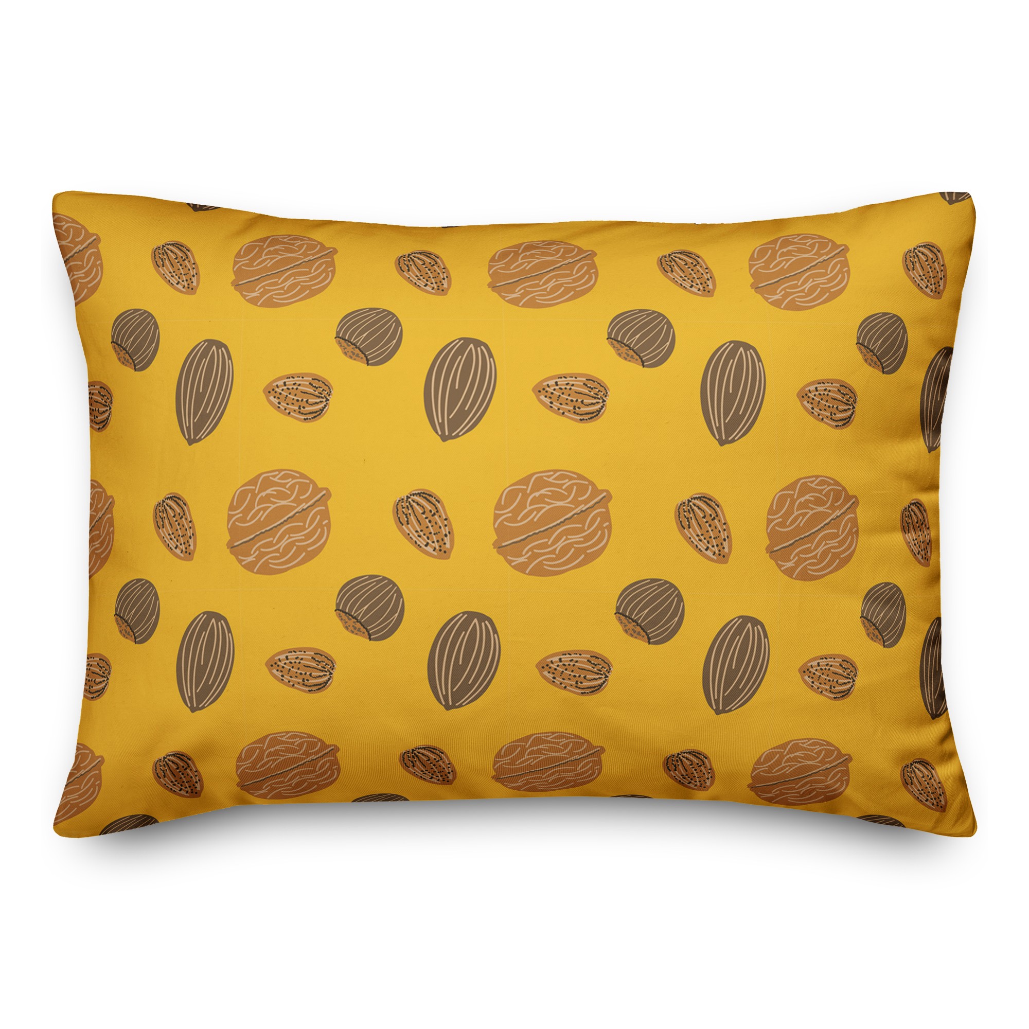 Yellow Nut Assortment 14x20 Spun Poly Pillow