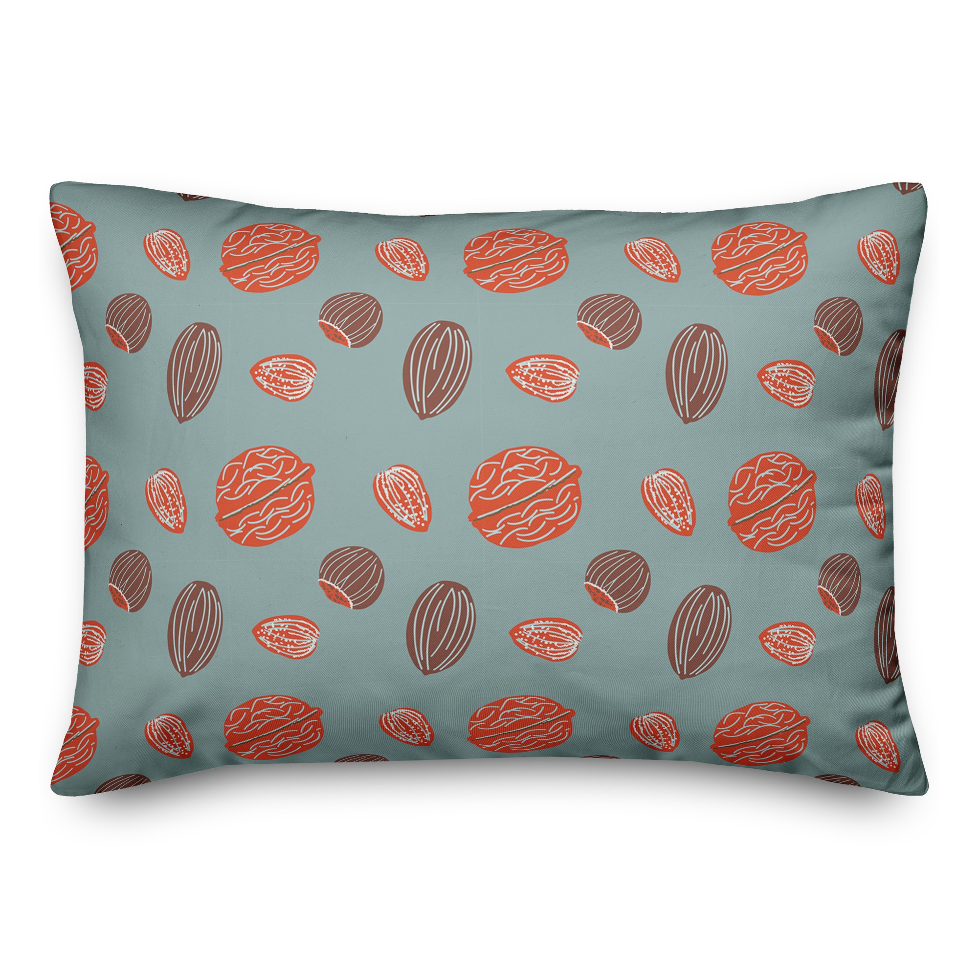 Blue Nut Assortment 14x20 Spun Poly Pillow