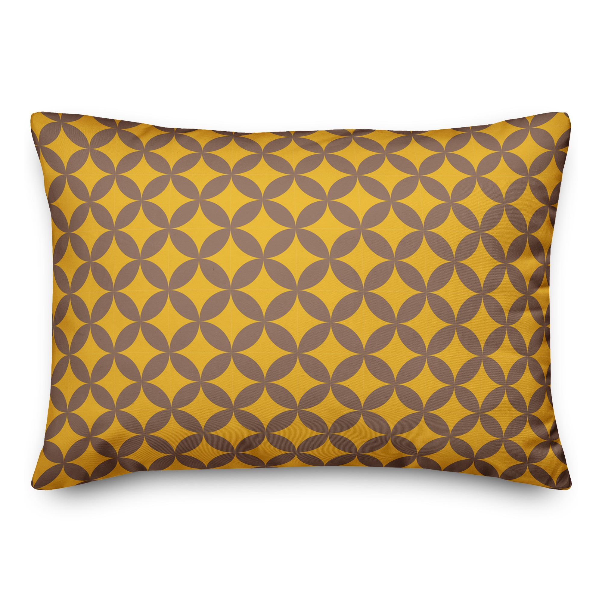 Yellow Diamond Pattern 14x20 Spun Poly Pillow