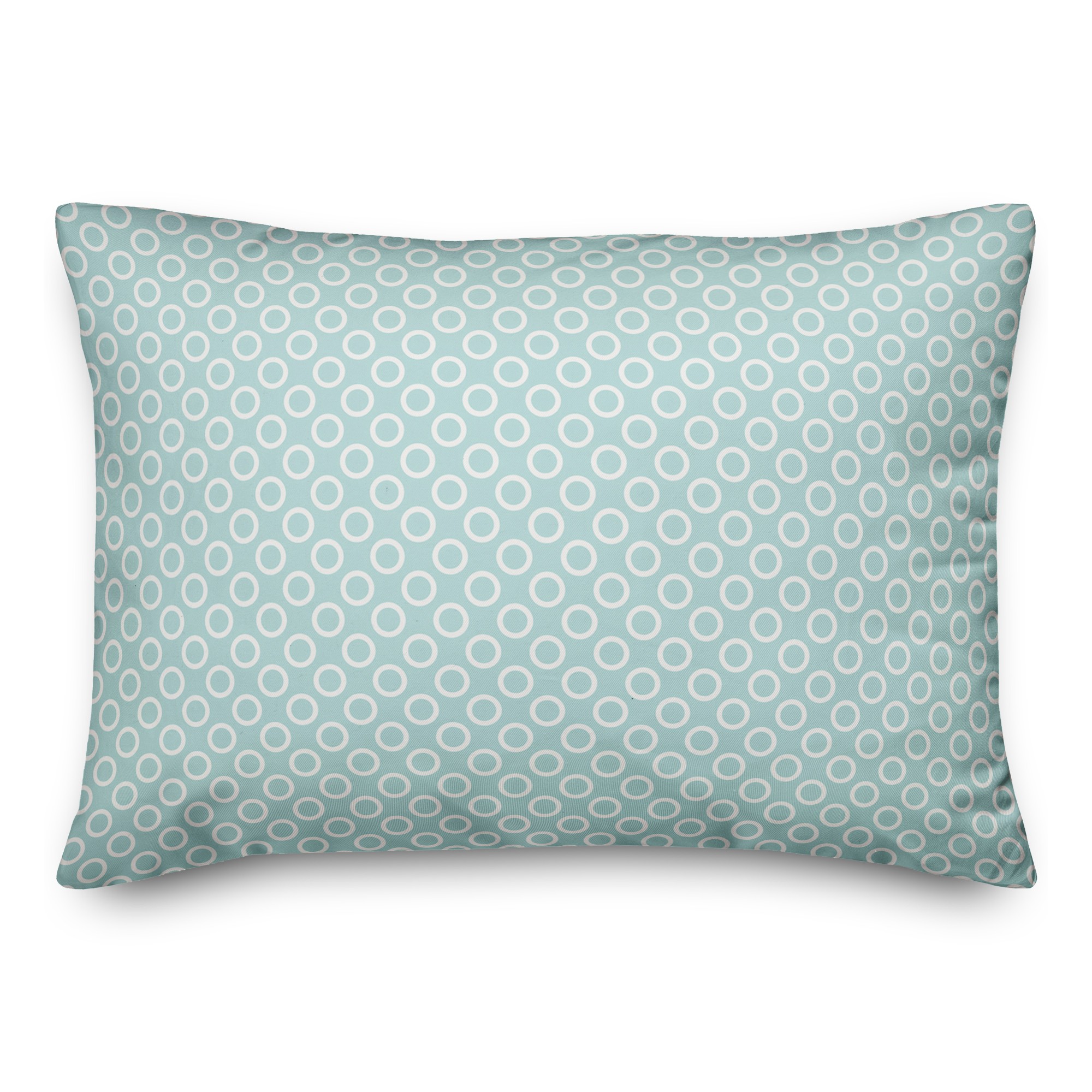 Circle Pattern in Blue 14x20 Spun Poly Pillow