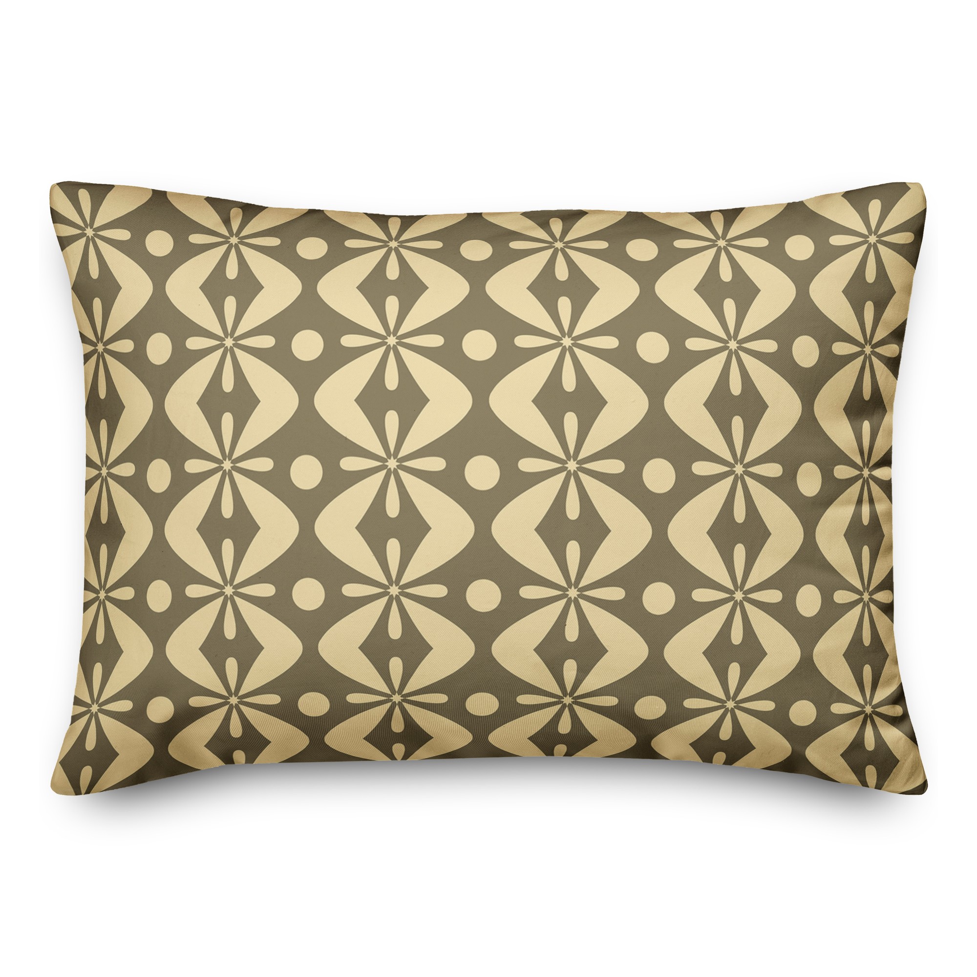 Folk Pattern in Cream 14x20 Spun Poly Pillow