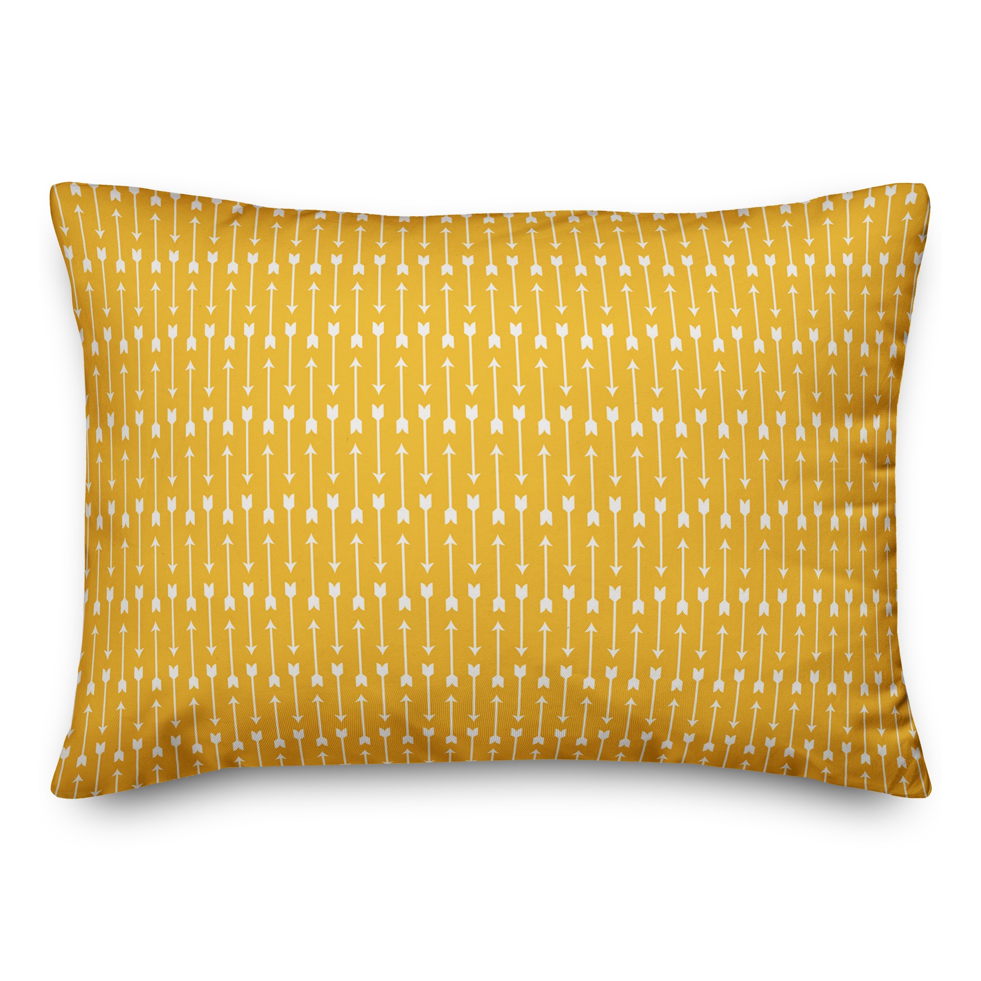 Yellow Arrows Pattern 14x20 Spun Poly Pillow