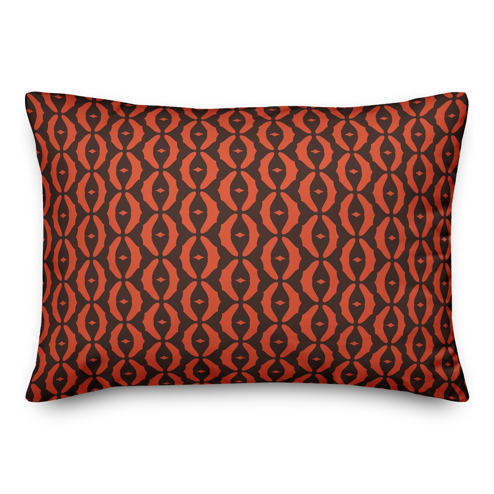 Oval Pattern in Red 14x20 Spun Poly Pillow