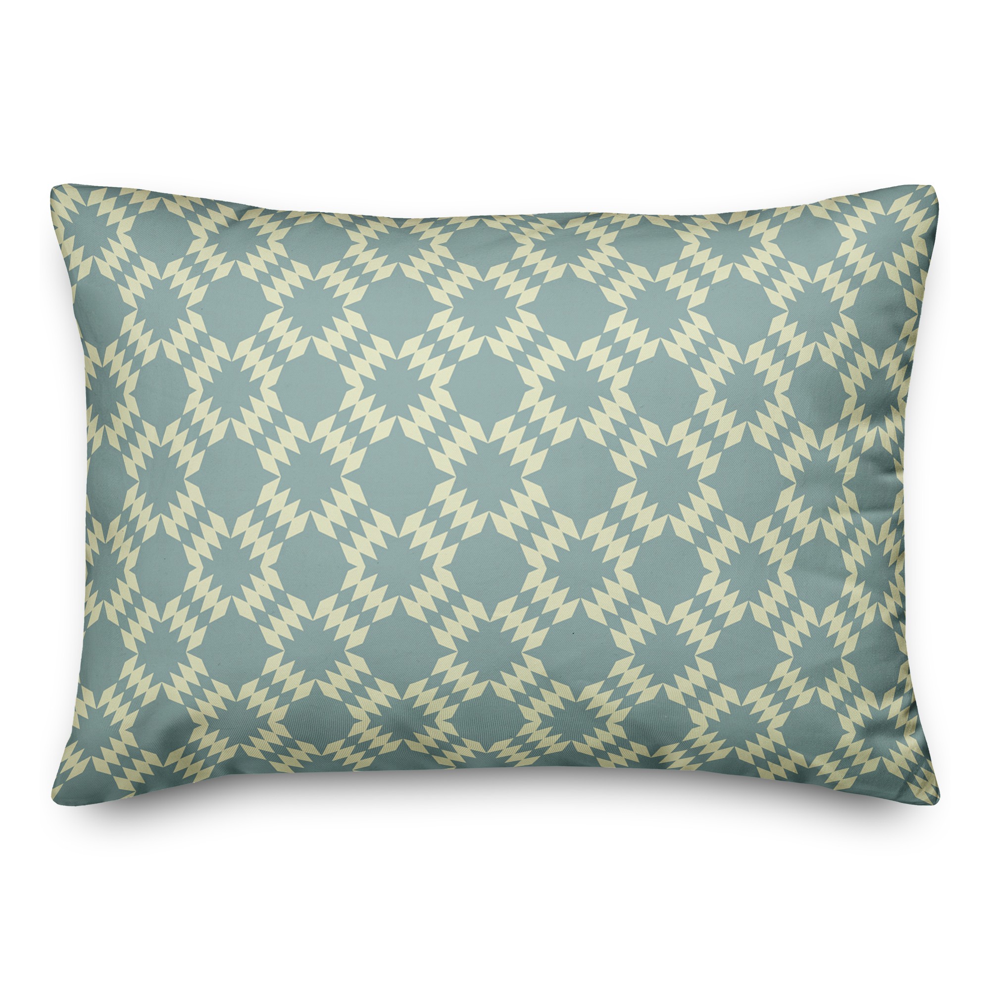 Folk Southwestern Pattern in Blue 14x20 Spun Poly Pillow