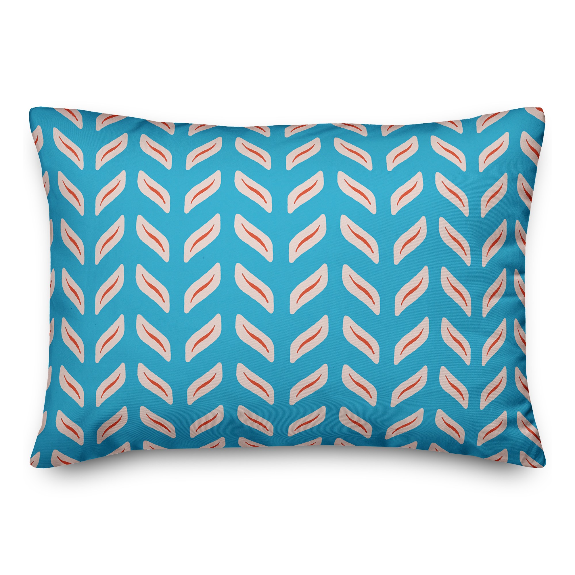 Tire Track Pattern in Blue 14x20 Spun Poly Pillow