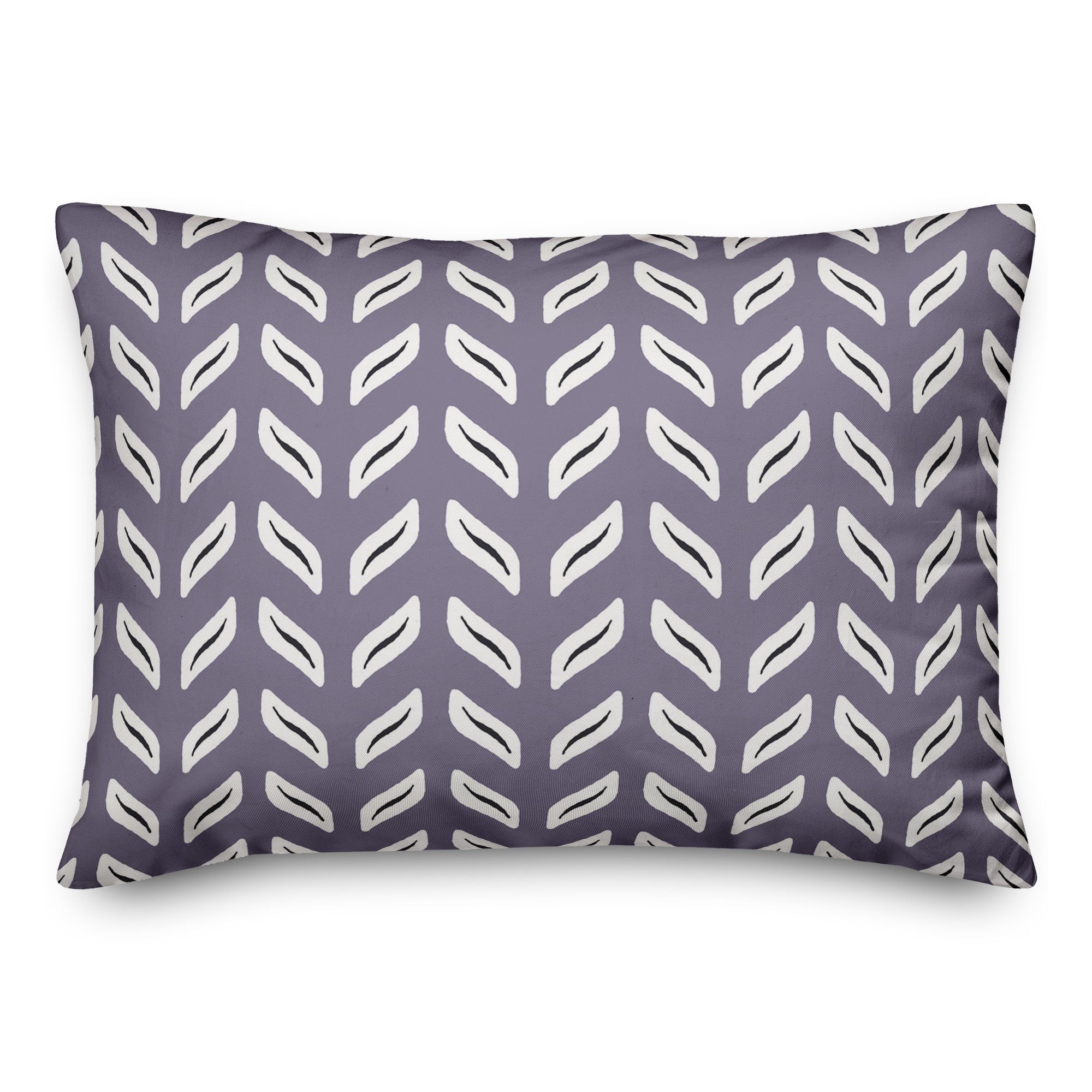 Tire Track Pattern in Purple 14x20 Spun Poly Pillow