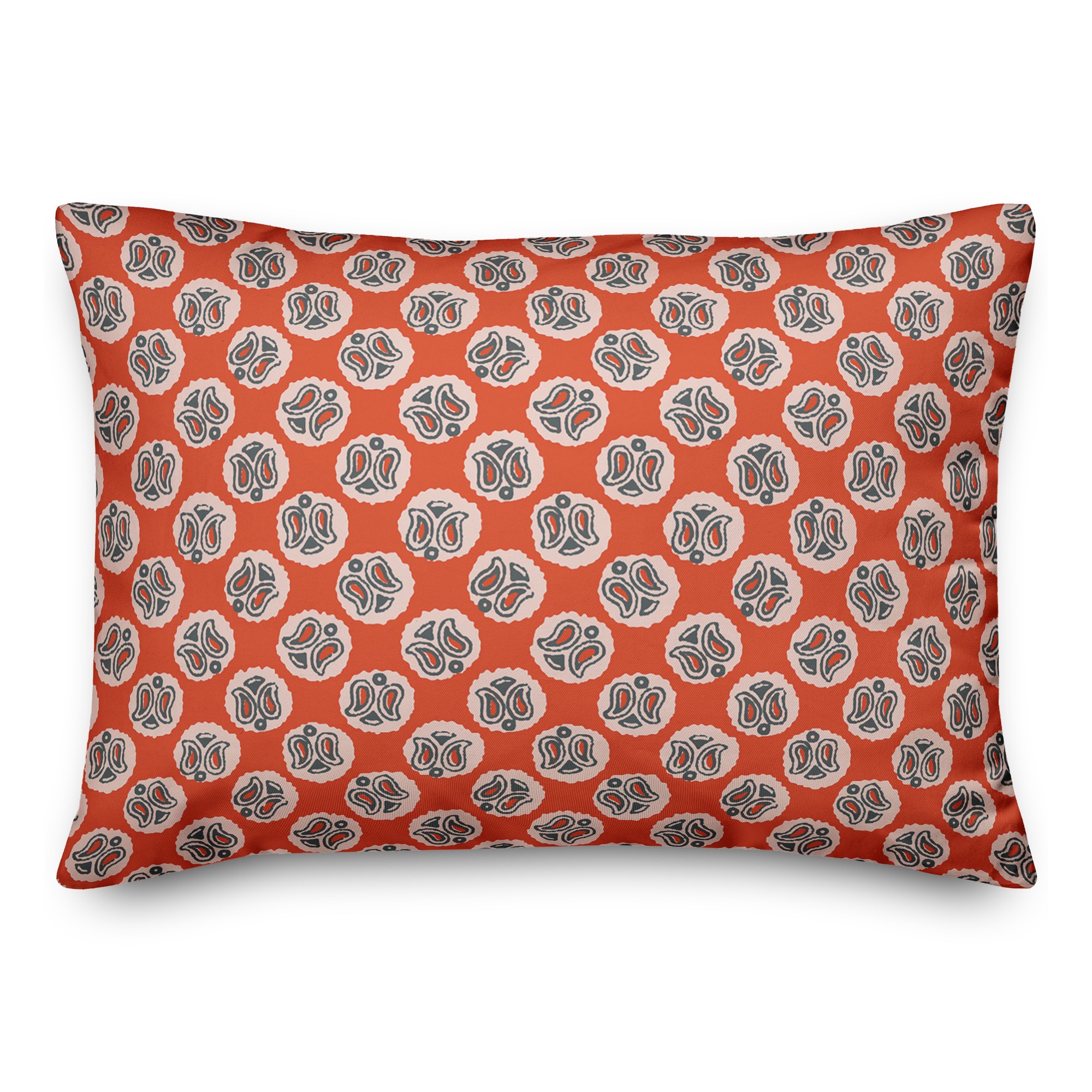 Guardian Angel Pattern in Red 14x20 Spun Poly Pillow