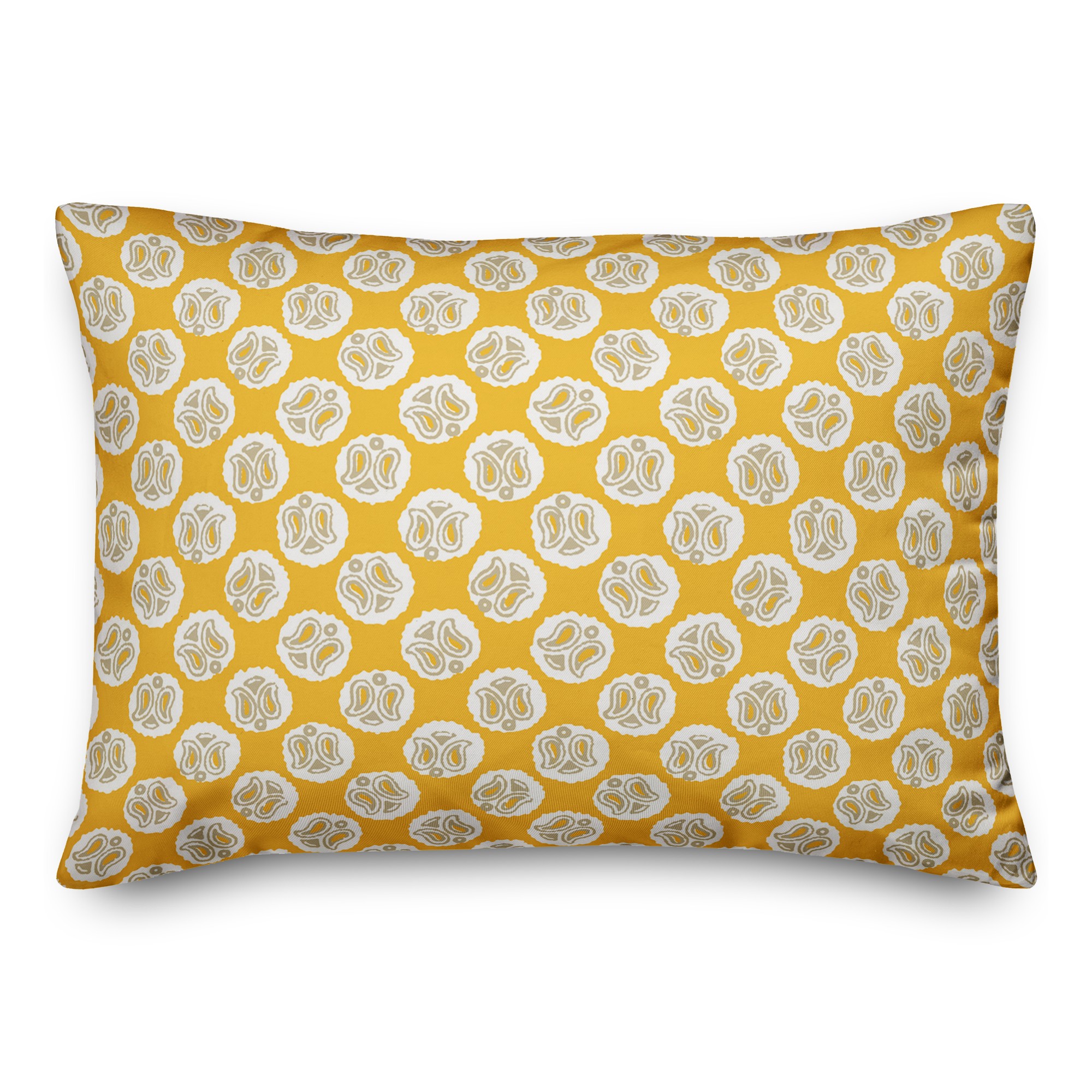Guardian Angel Pattern in Yellow 14x20 Spun Poly Pillow