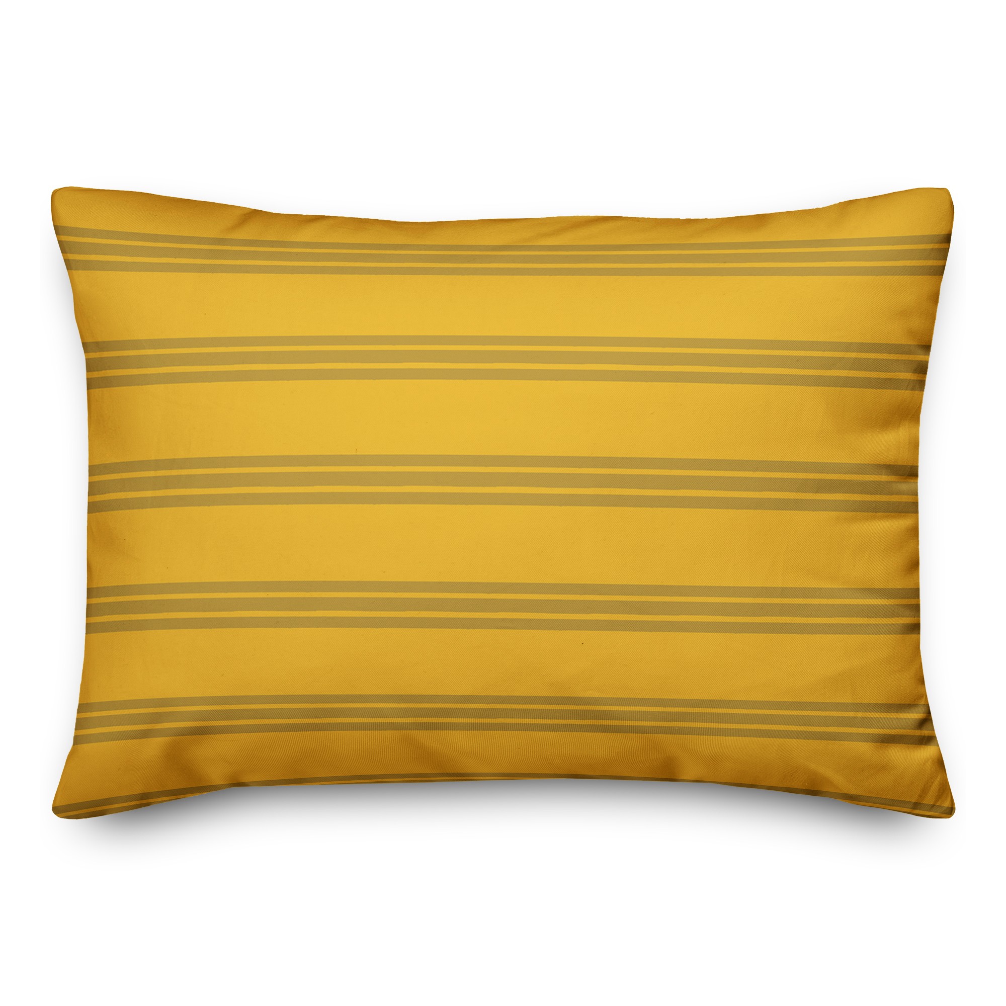 Yellow Stripes 14x20 Spun Poly Pillow