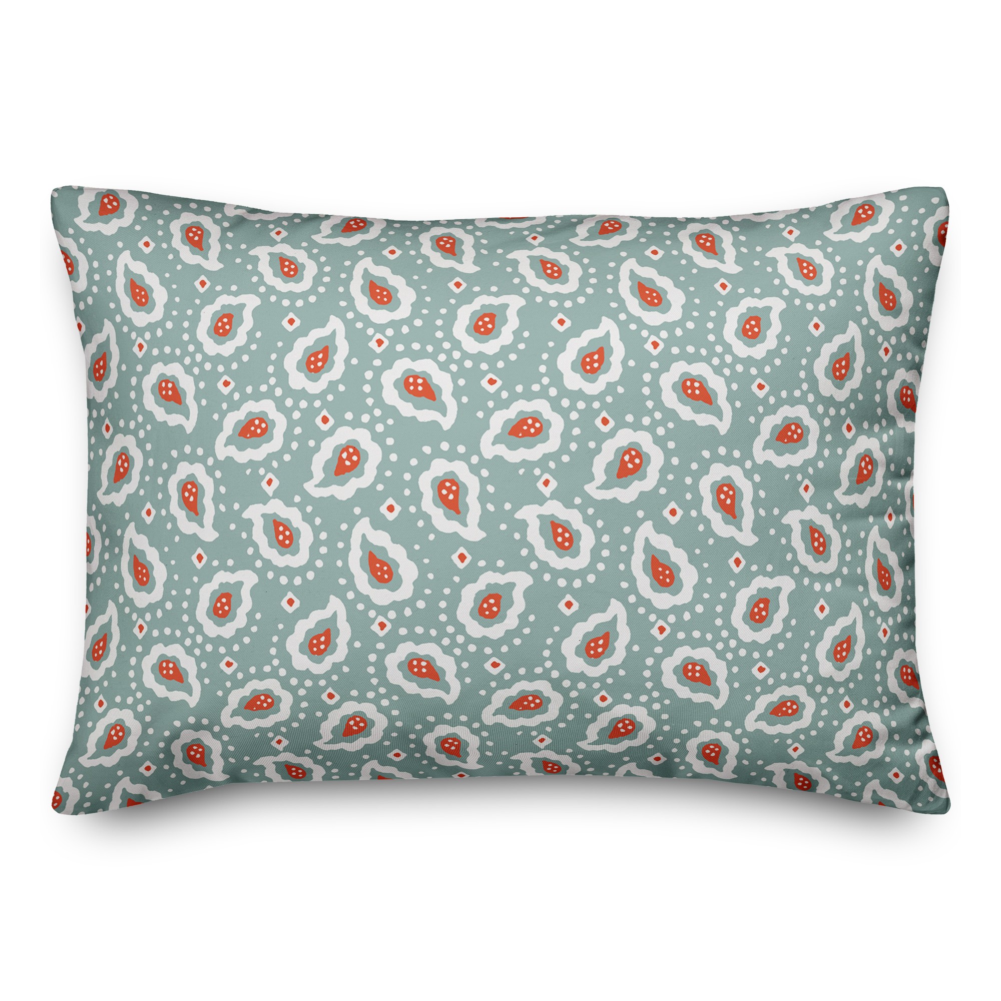 Paisley Pattern in Blue 14x20 Spun Poly Pillow