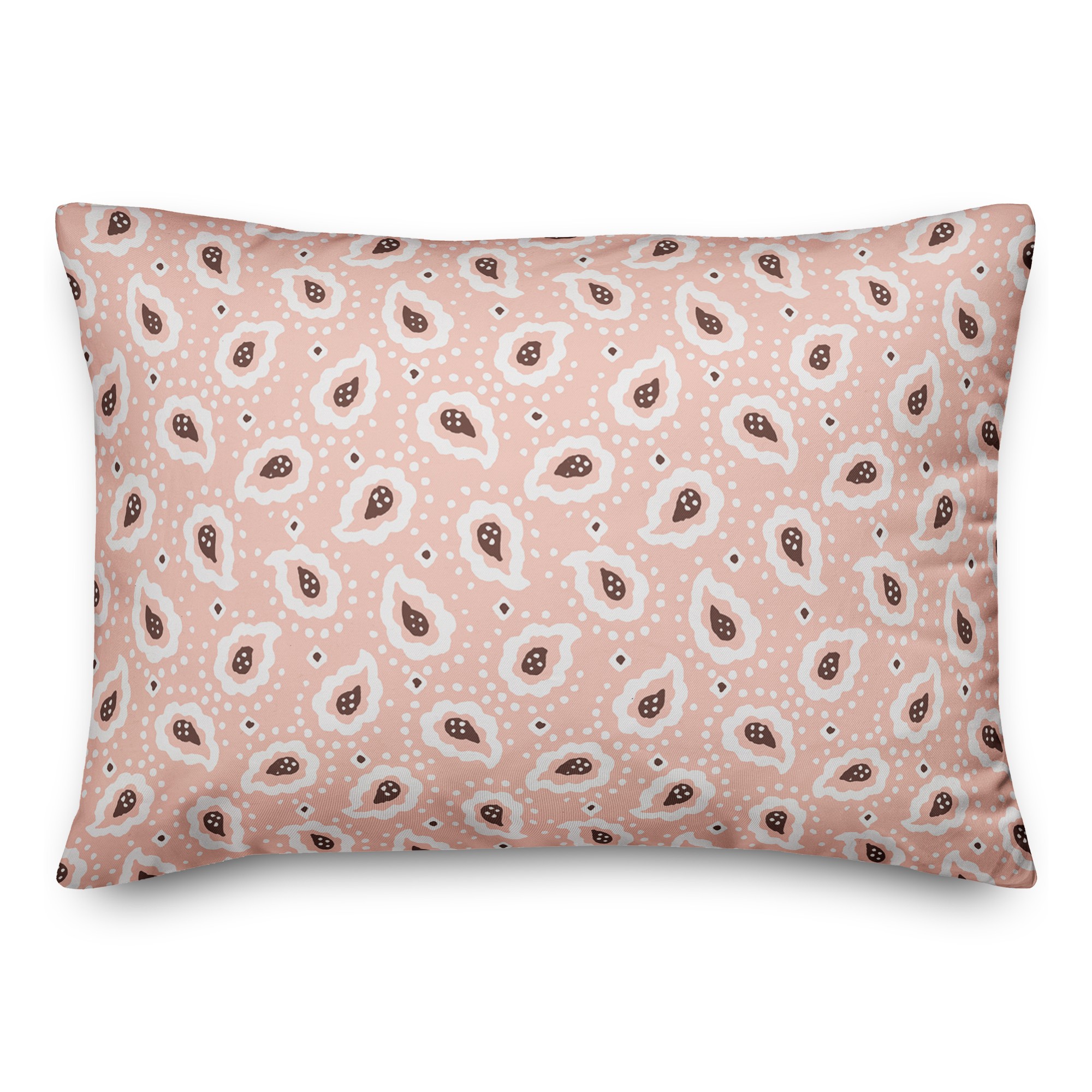 Paisley Pattern in Pink 14x20 Spun Poly Pillow