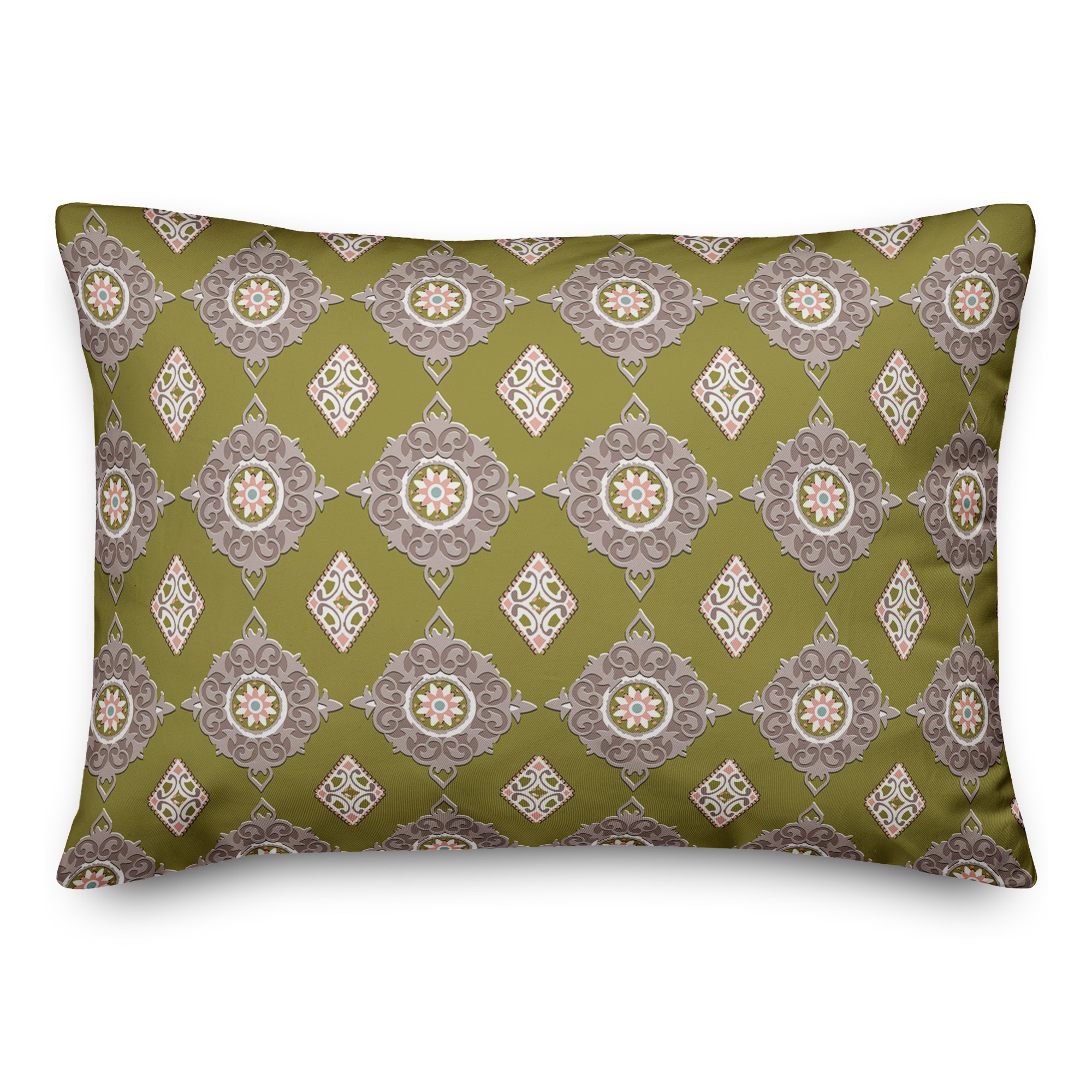 Imperial Pattern in Brown 14x20 Spun Poly Pillow