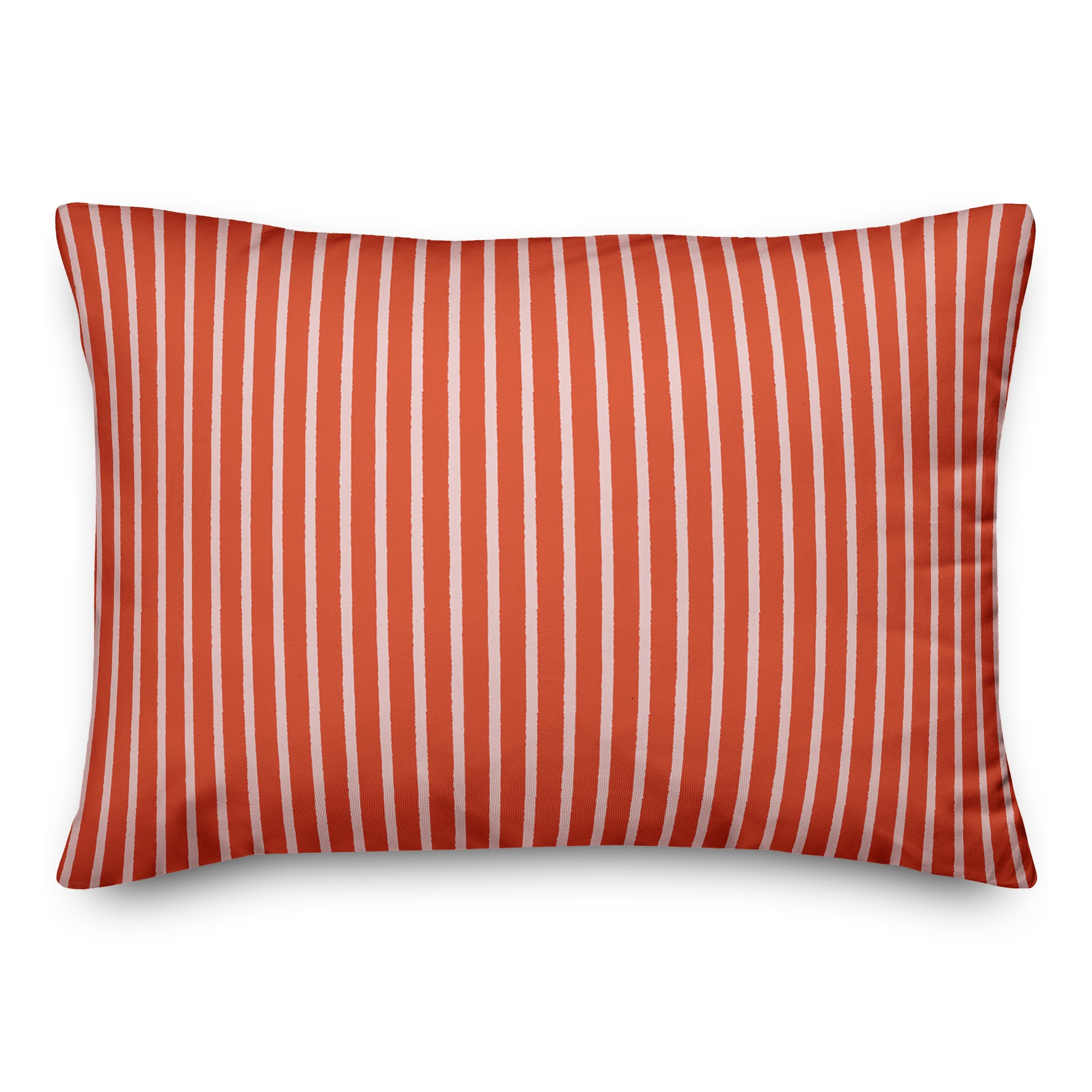 Red Stripes 14x20 Spun Poly Pillow