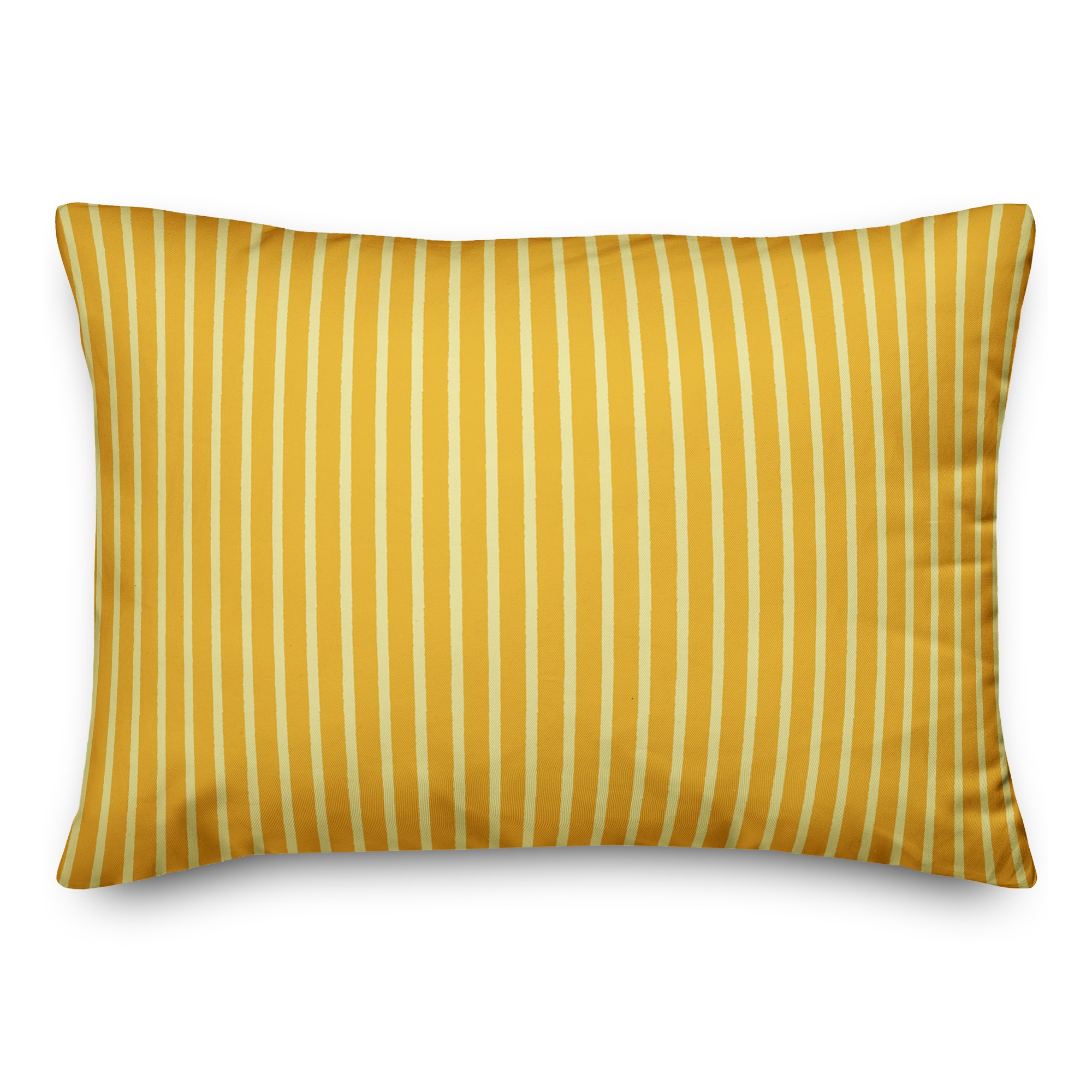 Yellow Stripes 14x20 Spun Poly Pillow