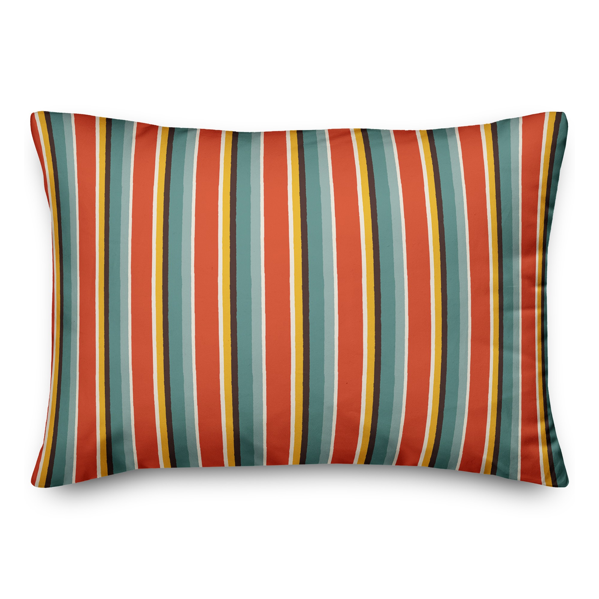 Stripes in Red 14x20 Spun Poly Pillow