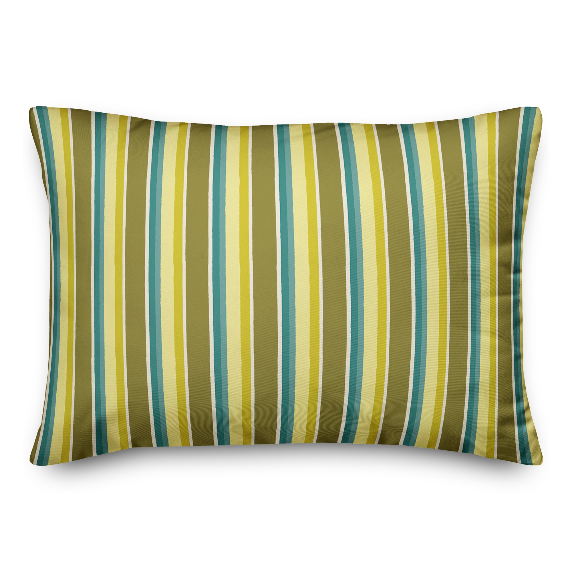Stripes in Green 14x20 Spun Poly Pillow