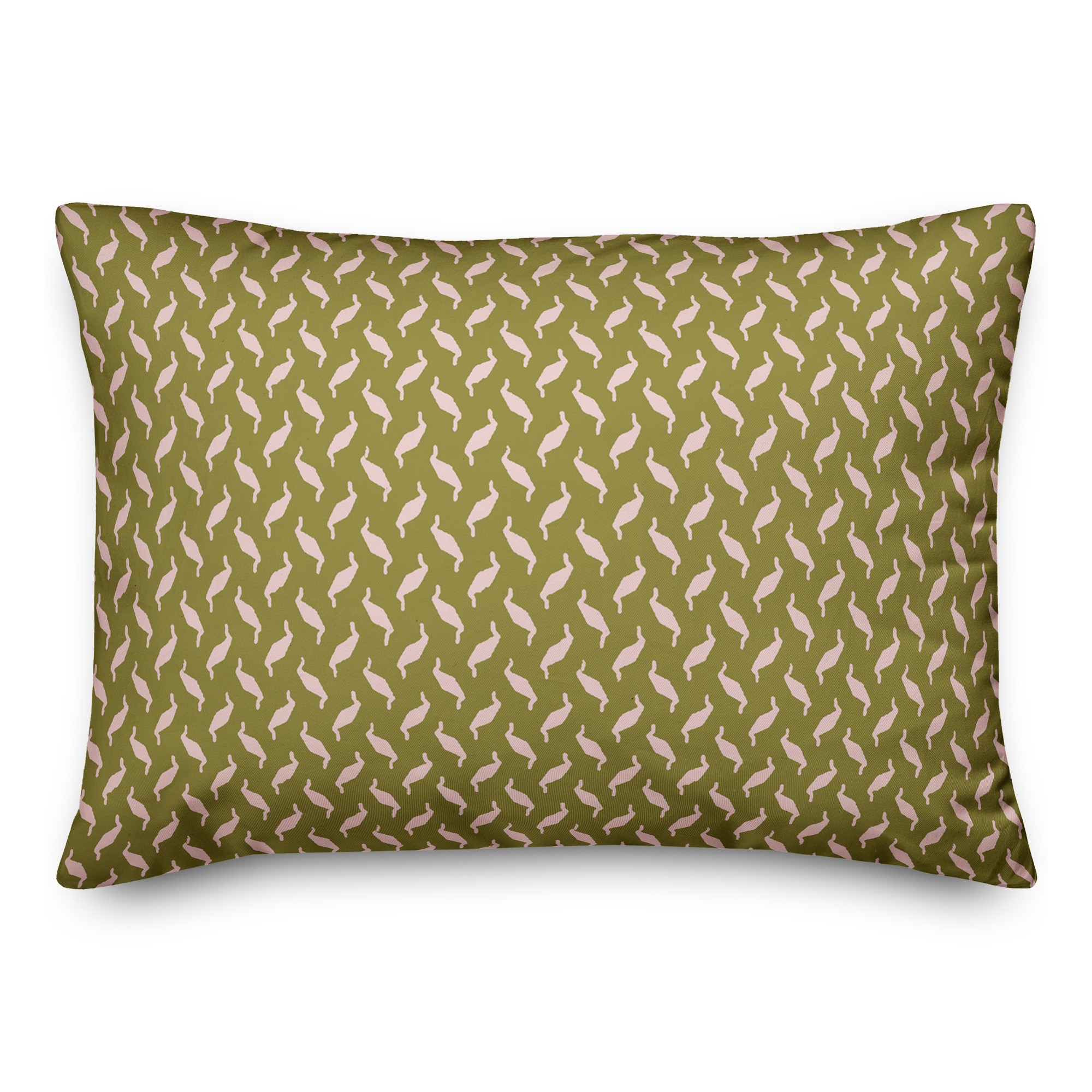 Gold Zig Zag Pattern 14x20 Spun Poly Pillow
