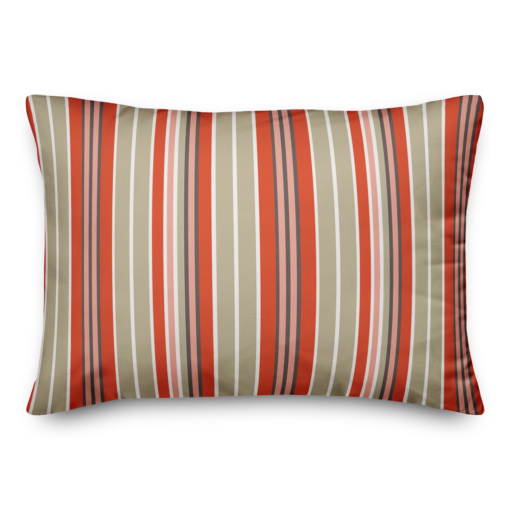 Red Stripes 14x20 Spun Poly Pillow