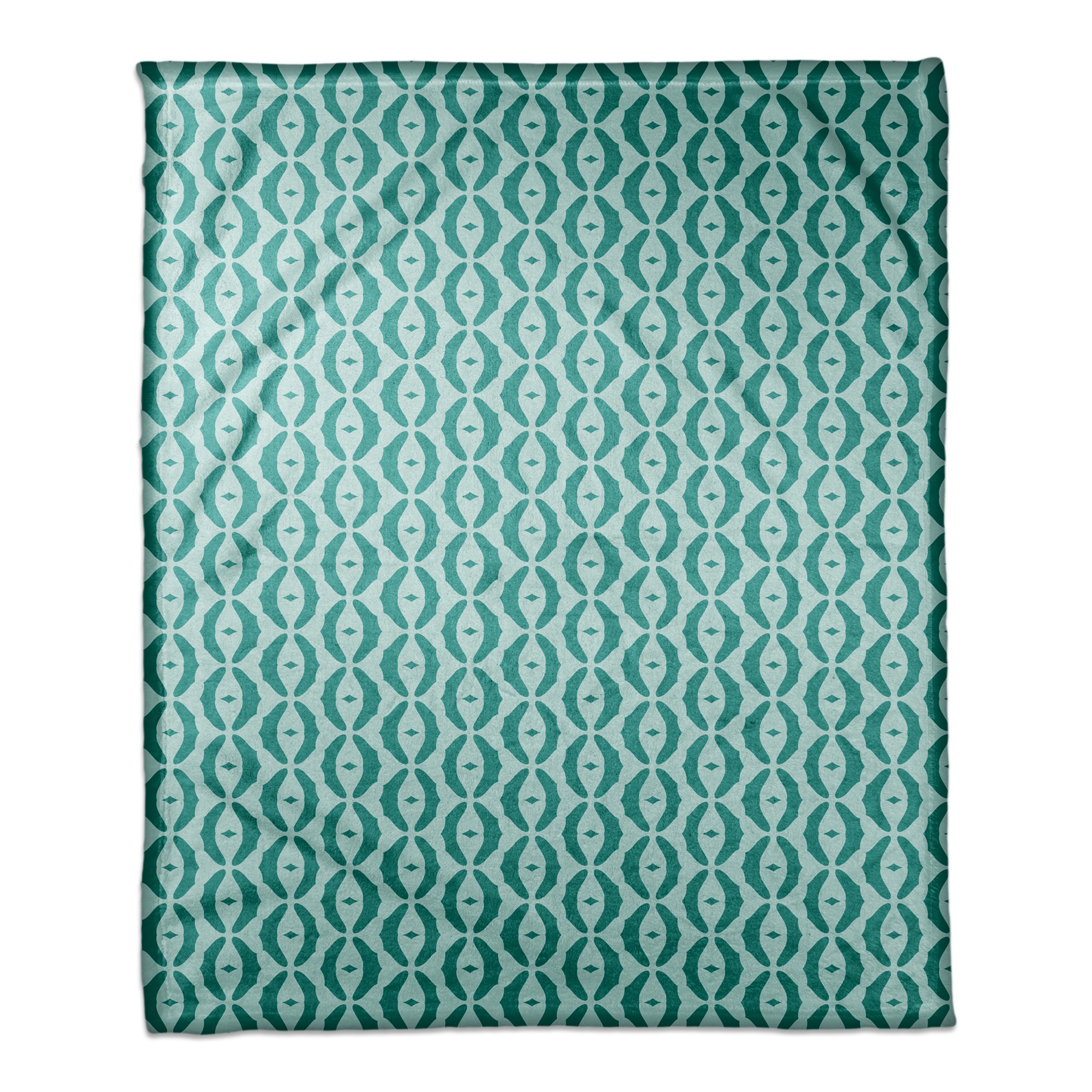 Oval Pattern in Blue 50x60 Coral Fleece Blanket