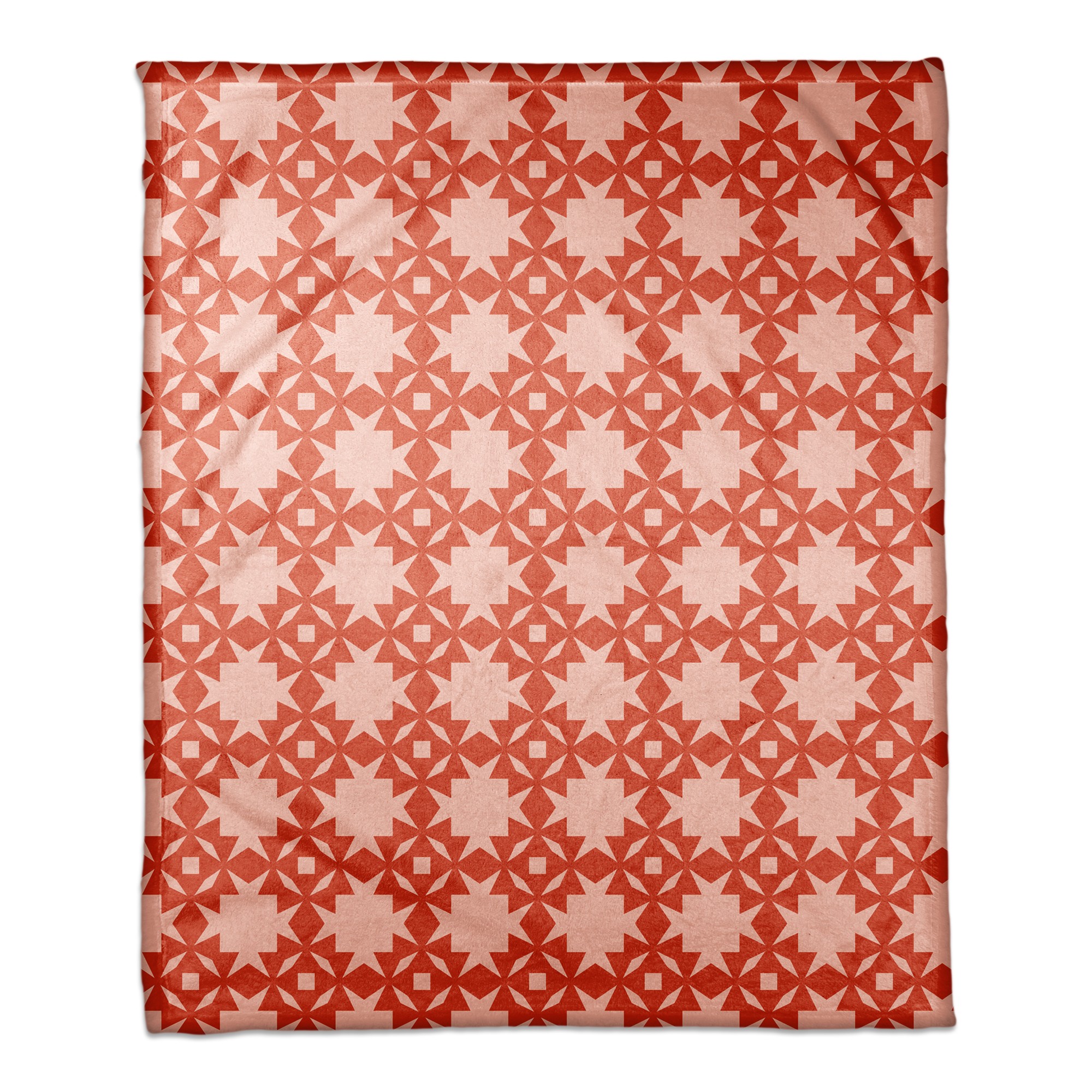Folk Southwestern Pattern in Red 50x60 Coral Fleece Blanket