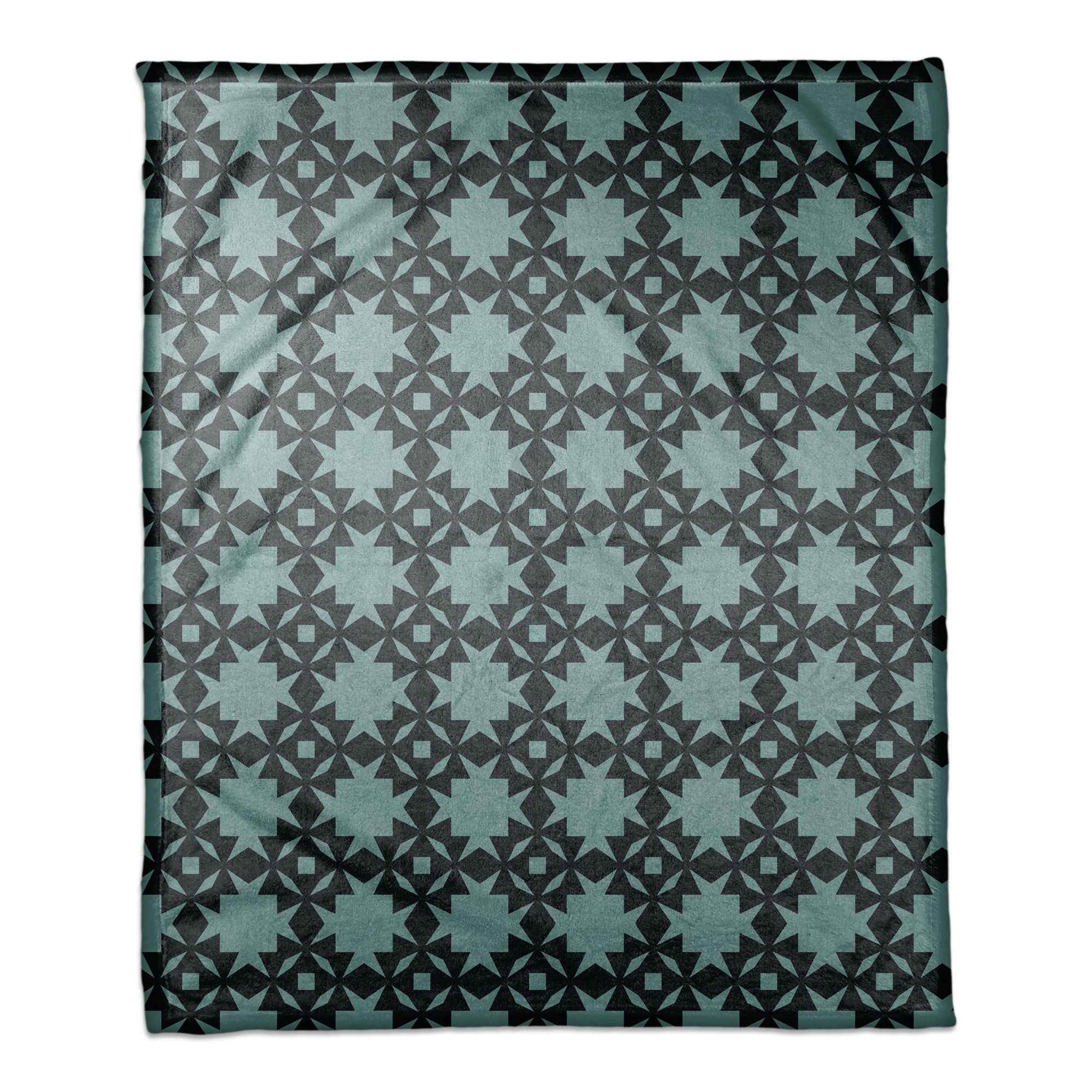 Folk Southwestern Pattern in Blue 50x60 Coral Fleece Blanket