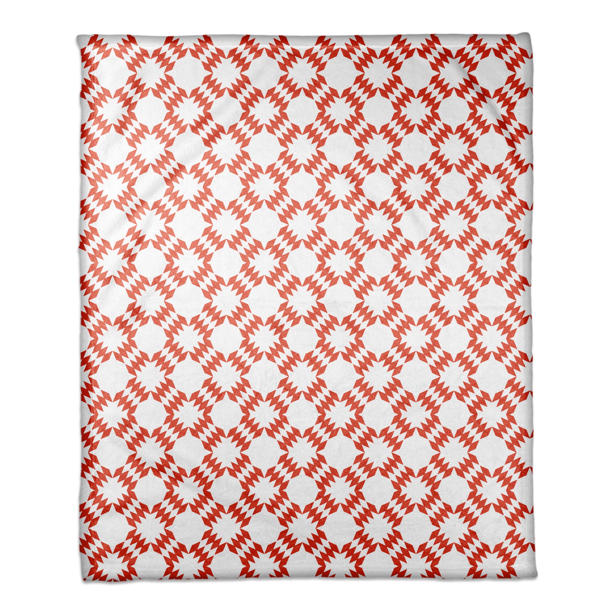 Folk Southwestern Pattern in Red 50x60 Coral Fleece Blanket