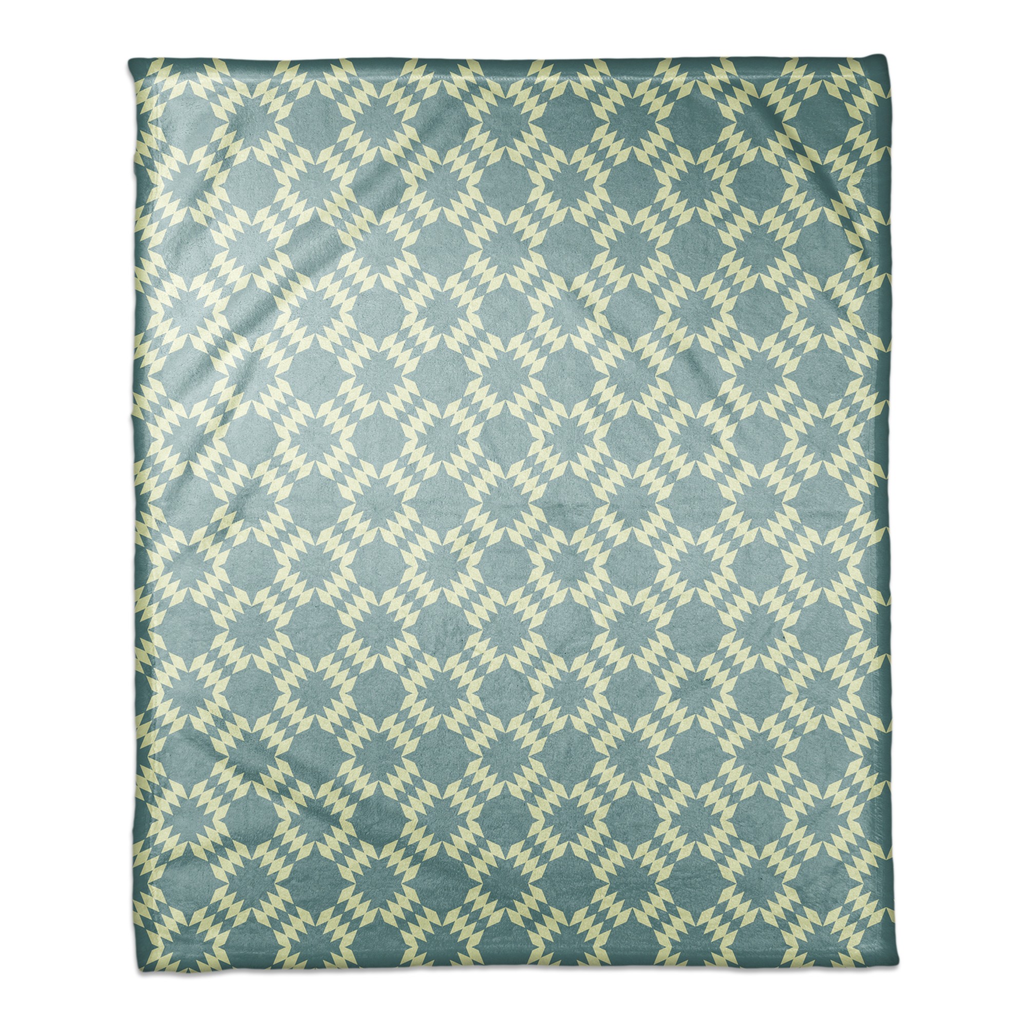 Folk Southwestern Pattern in Blue 50x60 Coral Fleece Blanket