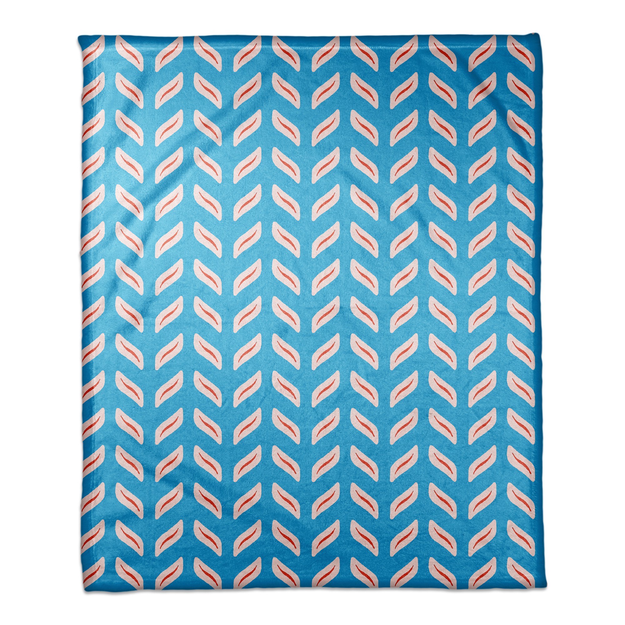 Tire Track Pattern in Blue 50x60 Coral Fleece Blanket