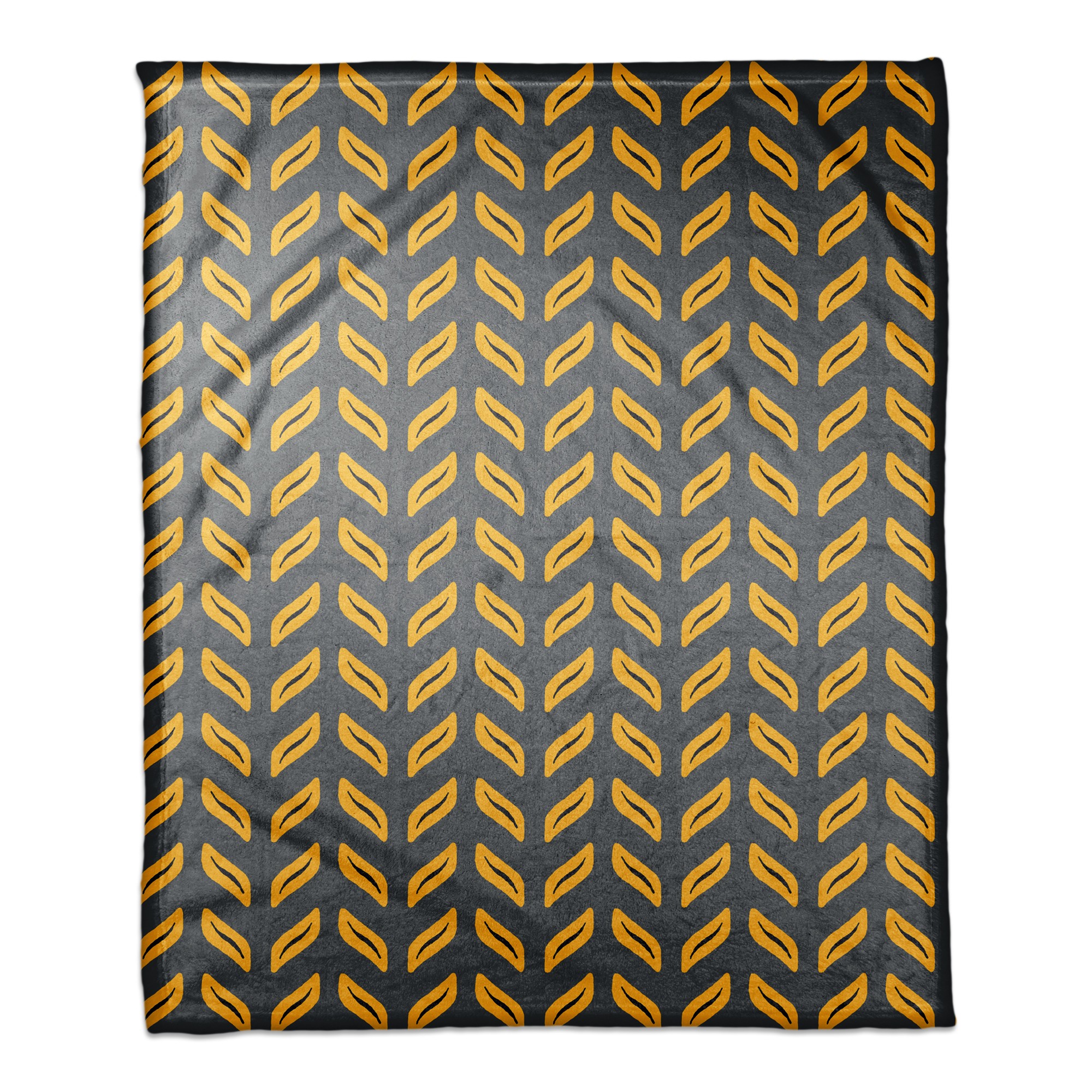 Tire Track Pattern in Yellow 50x60 Coral Fleece Blanket