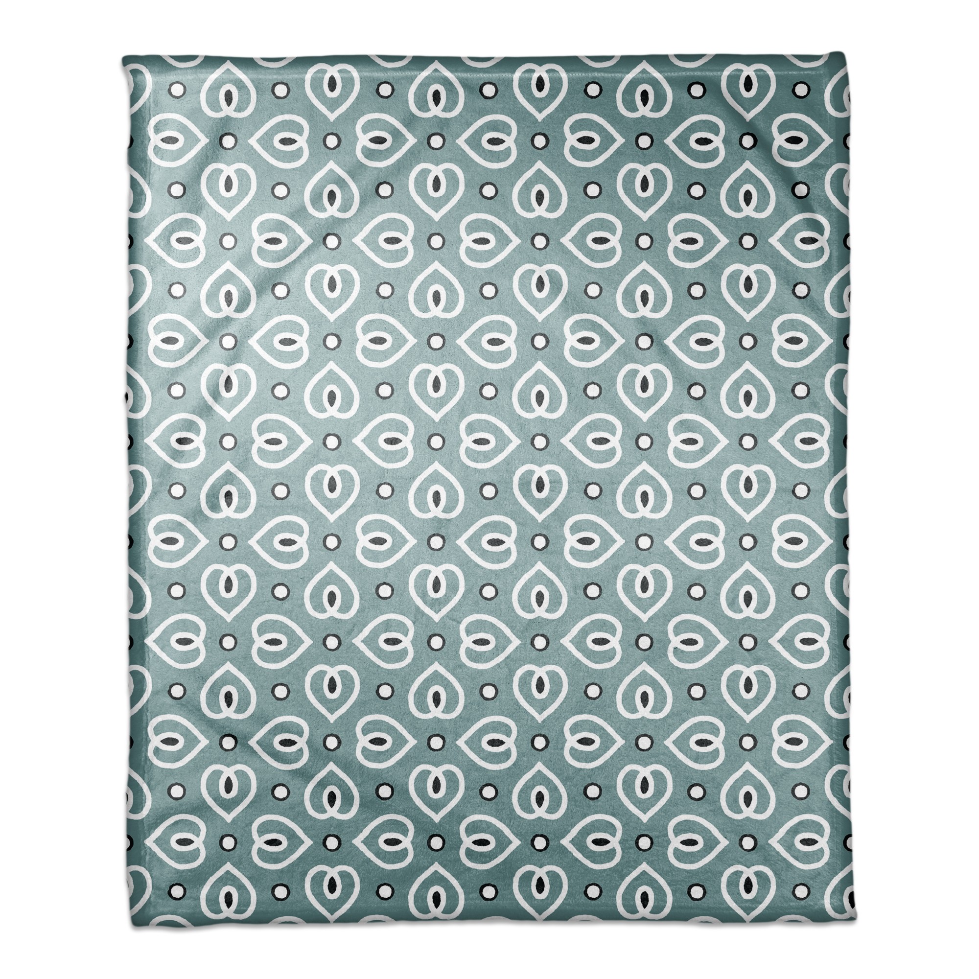 Heart Pattern in Blue 50x60 Coral Fleece Blanket