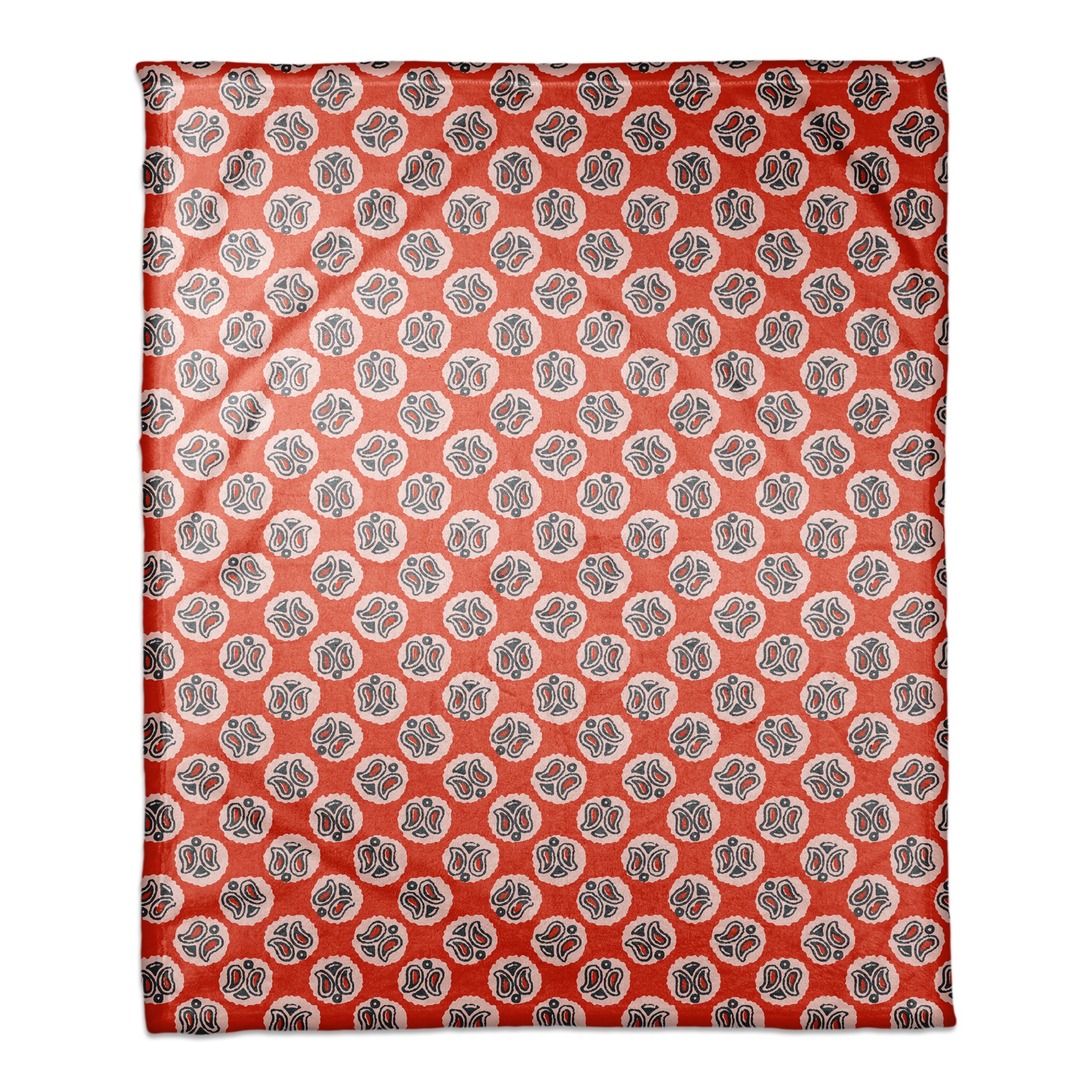 Guardian Angel Pattern in Red 50x60 Coral Fleece Blanket