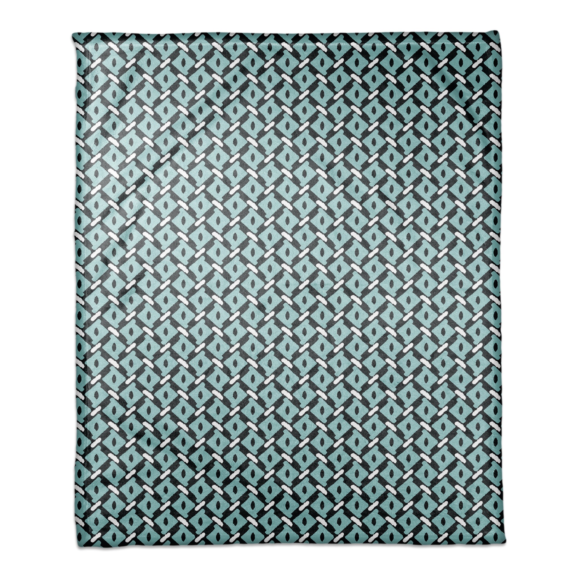 Whimsical Diamond Pattern in Blue 50x60 Coral Fleece Blanket